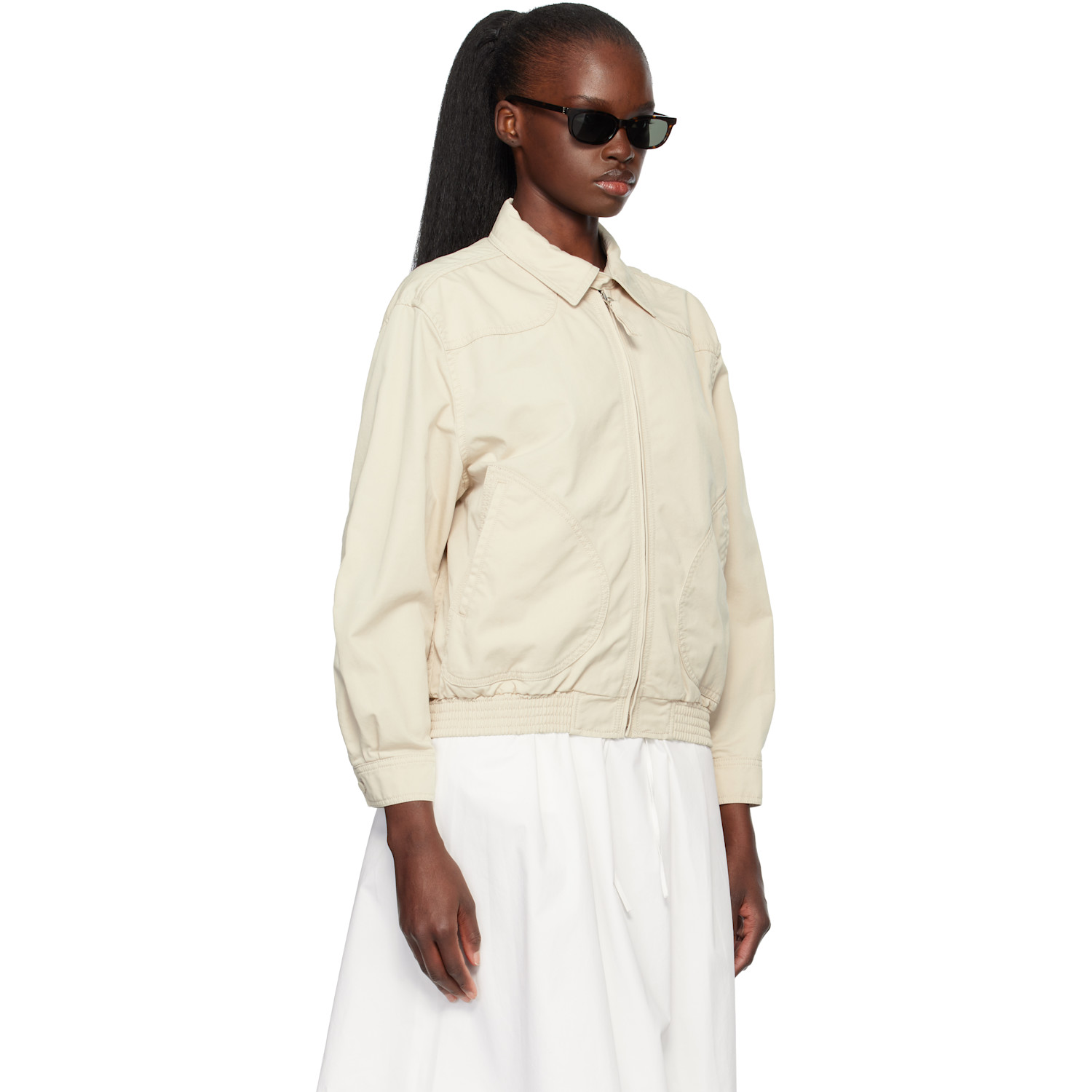  Nothing Written Beige Margaret Cotton Cricket Jacket 