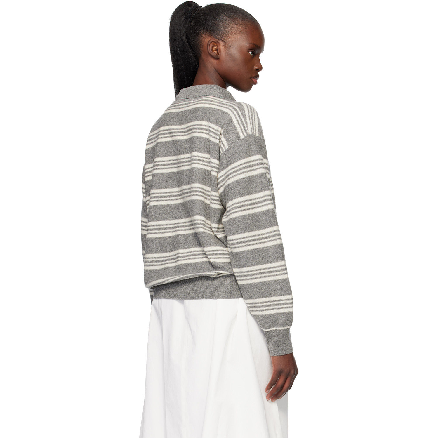  Nothing Written Gray Kevin Stripe Pullover Polo 