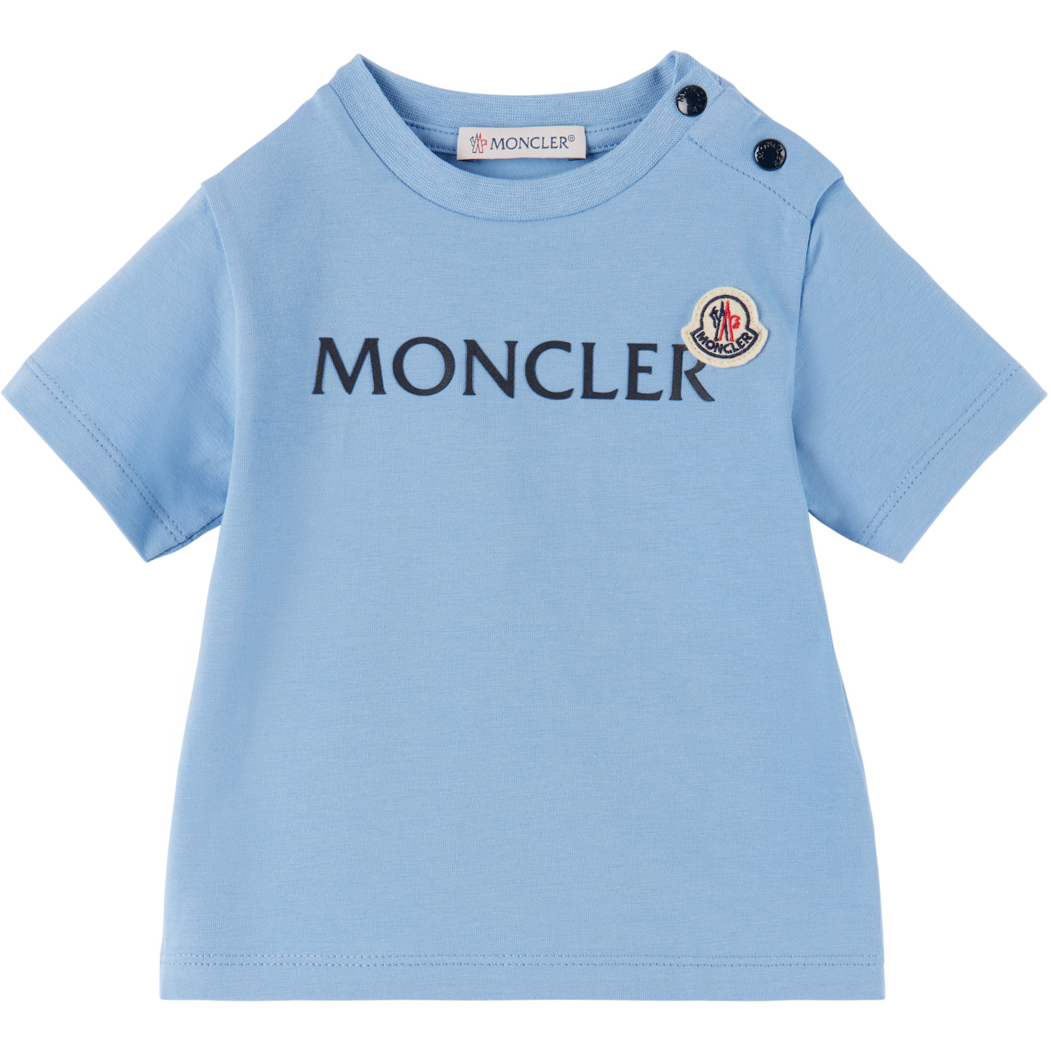  Moncler Enfant Baby Blue Logo T-shirt & Shorts Set 