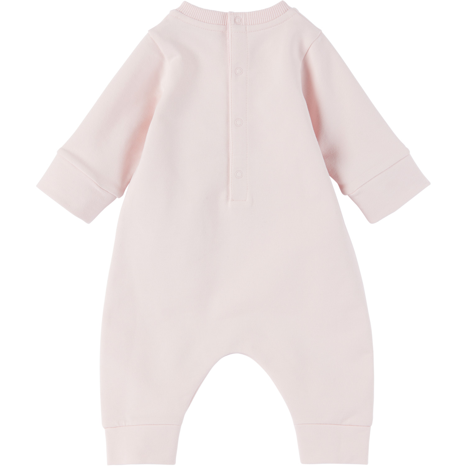  Moncler Enfant Baby Pink Logo Romper 
