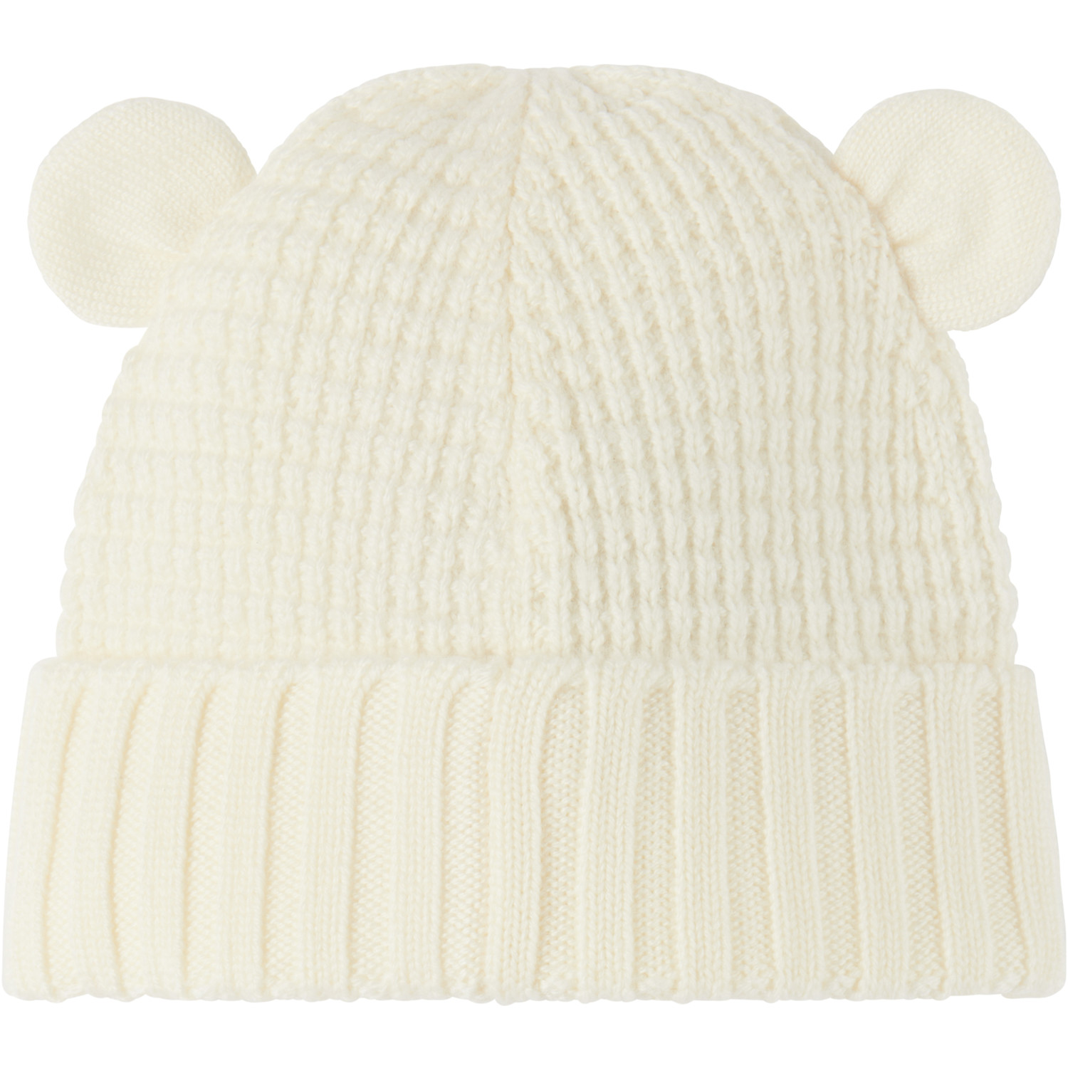  Moncler Enfant Baby Off-white Wool Teddy Bear Ears Beanie 