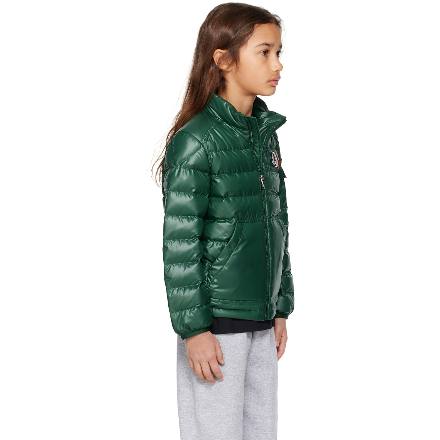  Moncler Enfant Big Kids Green Bengi Down Jacket 