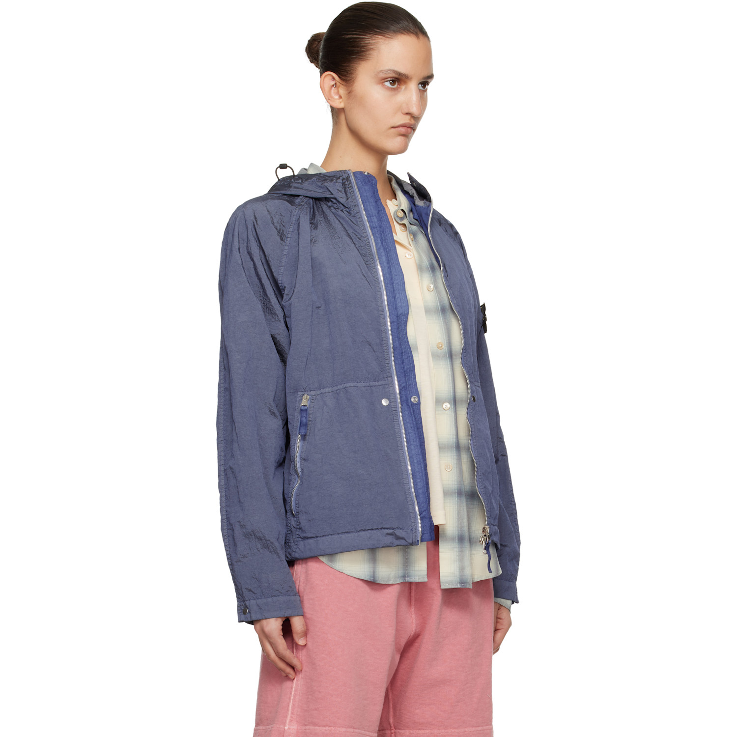  Stone Island Navy 4100119 Nylon Metal Econyl Watro-tc Jacket 