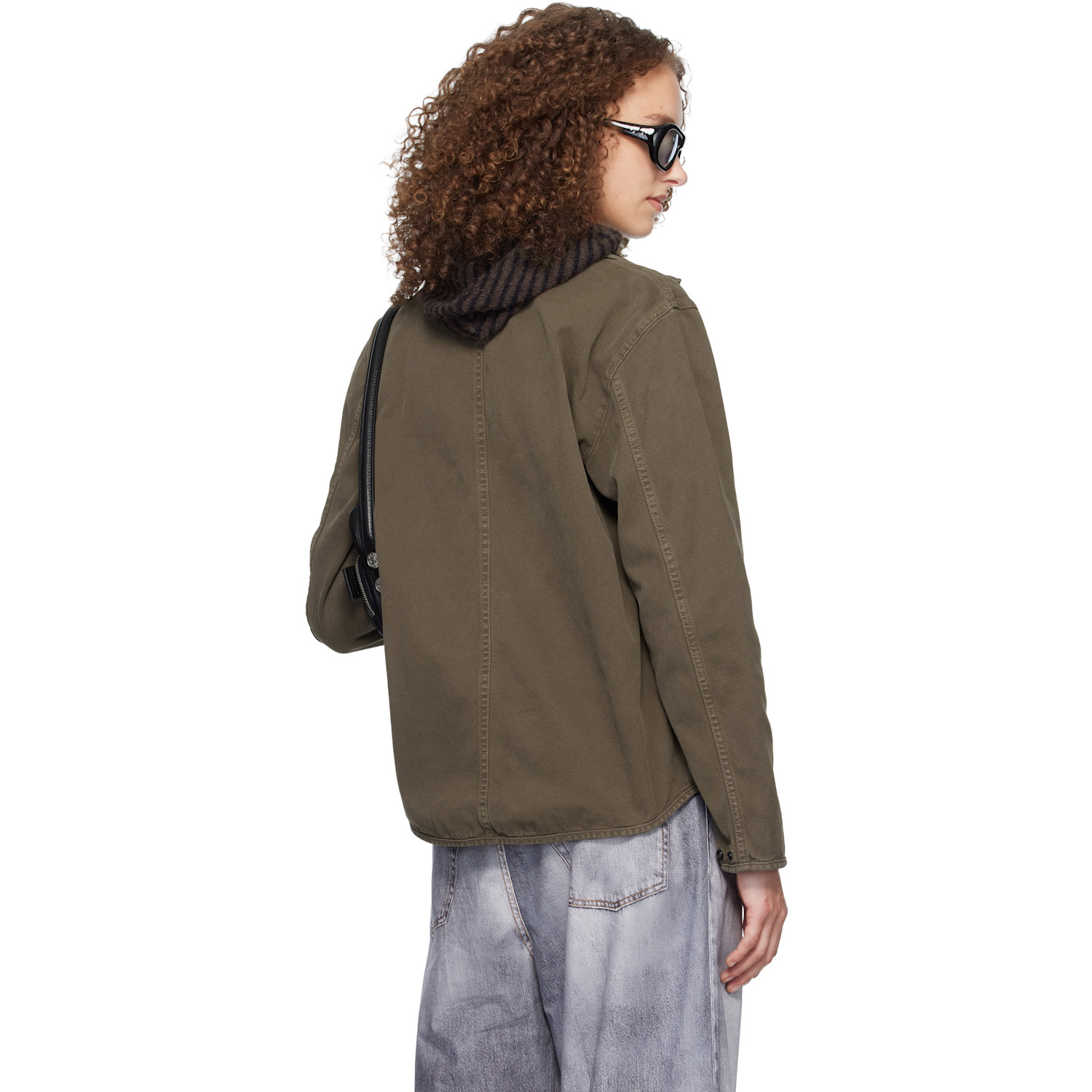  Stone Island Brown 1200014 Organic Panama Cotton Old Effect Jacket 