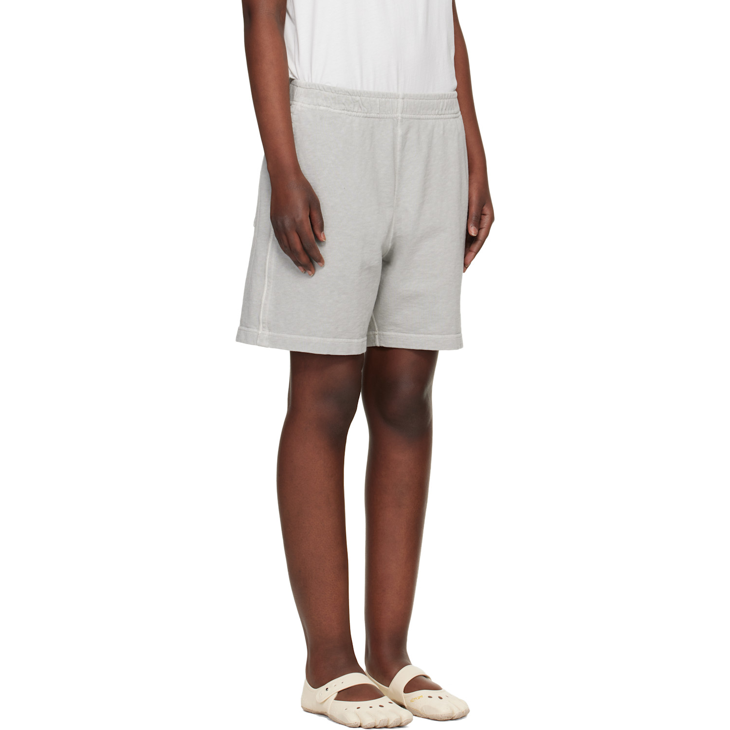  Stone Island Gray 6200014 Malfilé Fleece Old Effect Shorts 