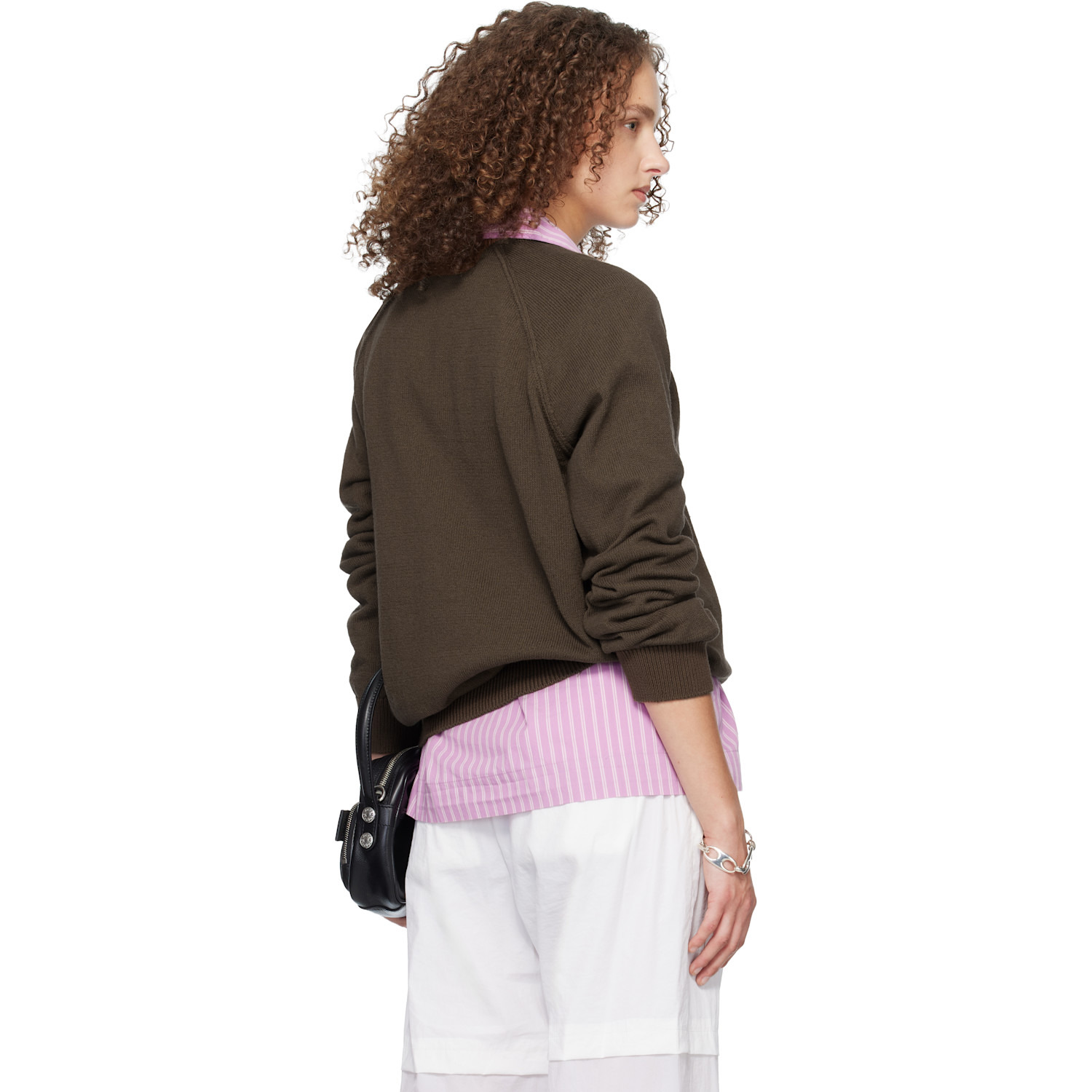  Stone Island Brown 5100013 Raw Hand Organic Cotton Sweater 