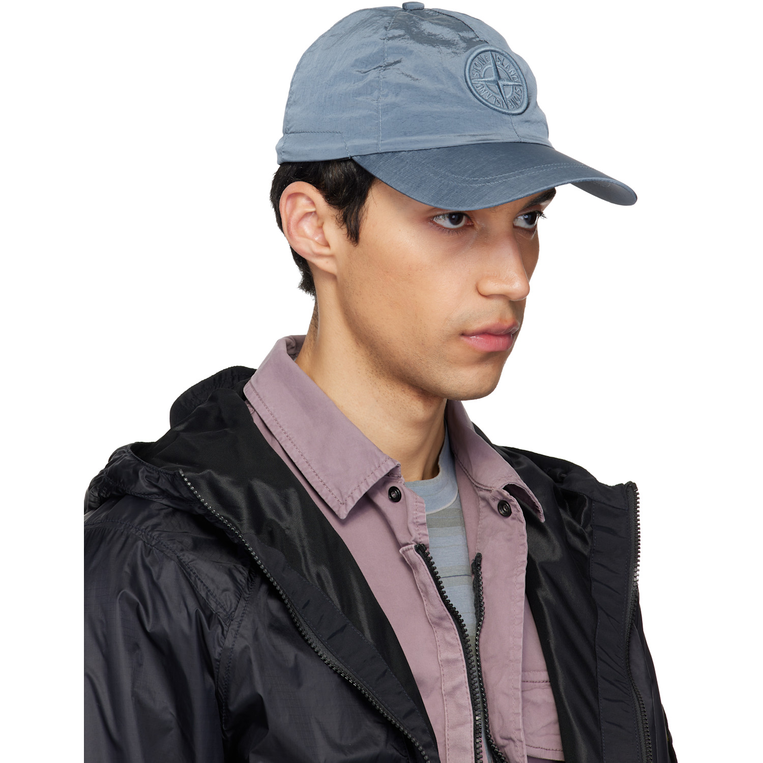  Stone Island Blue 9100011 Nylon Metal Econyl Cap 