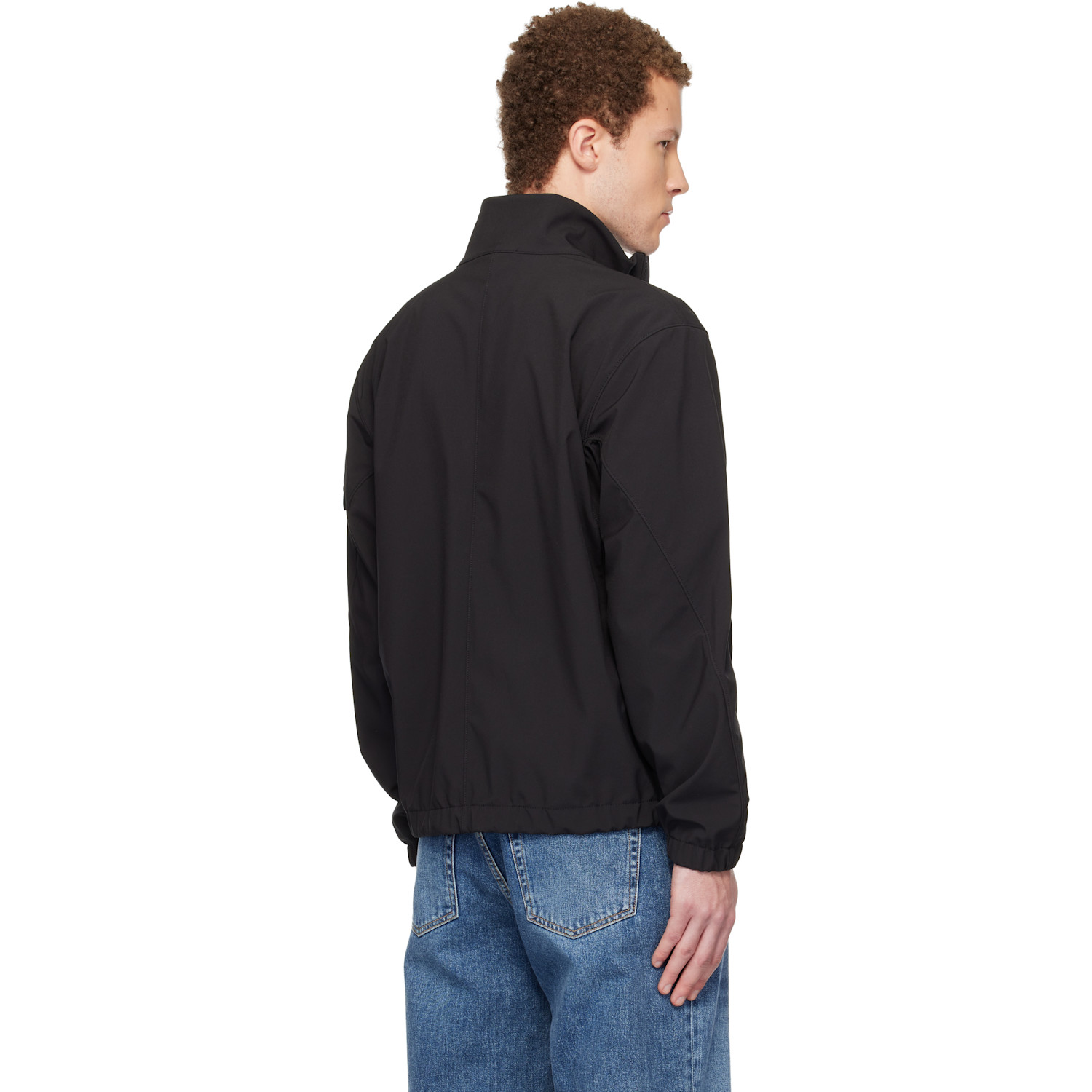  Stone Island Black 4100022 Light Soft Shell-r E.dye Technology Jacket 