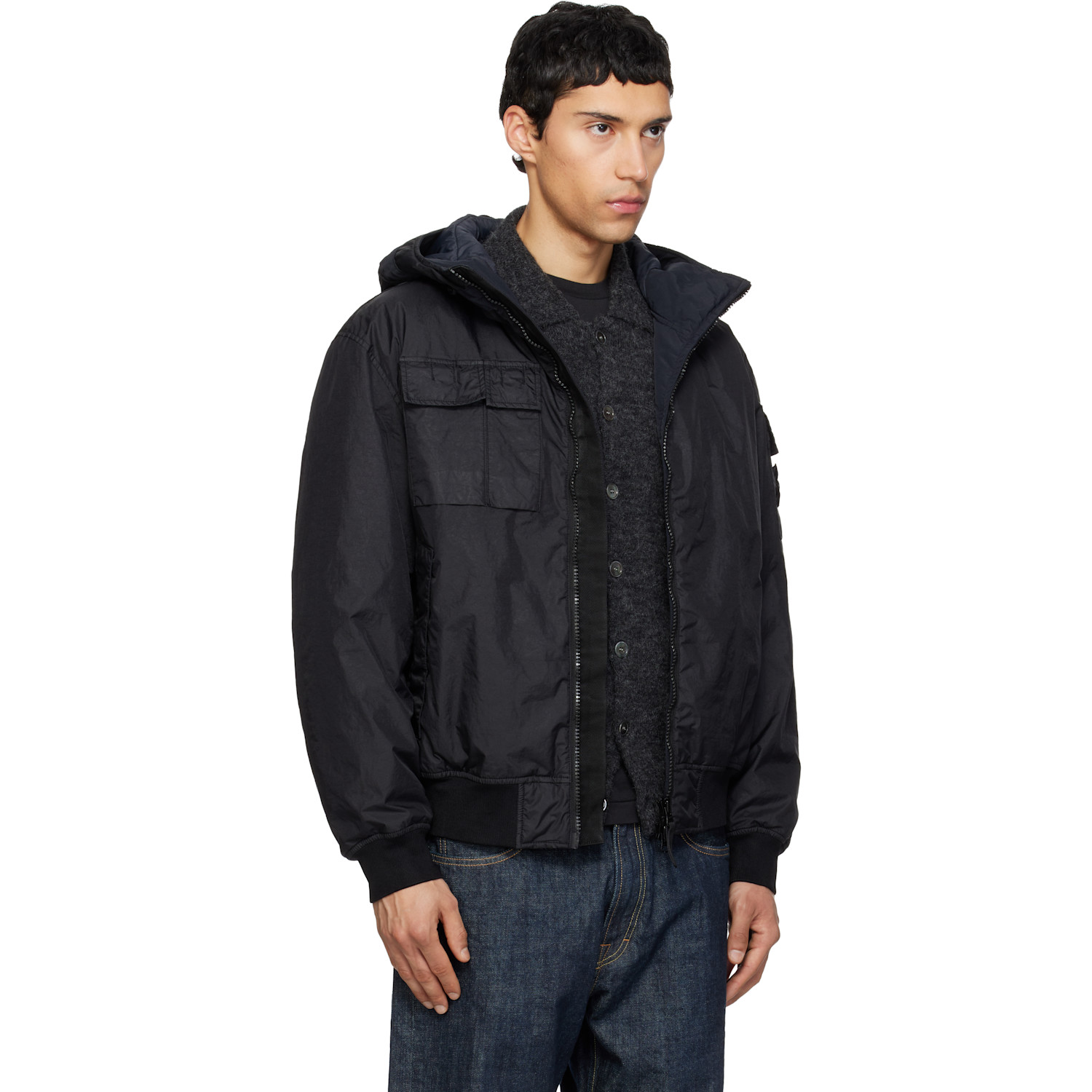 Stone Island Black 4100005 Jacket 