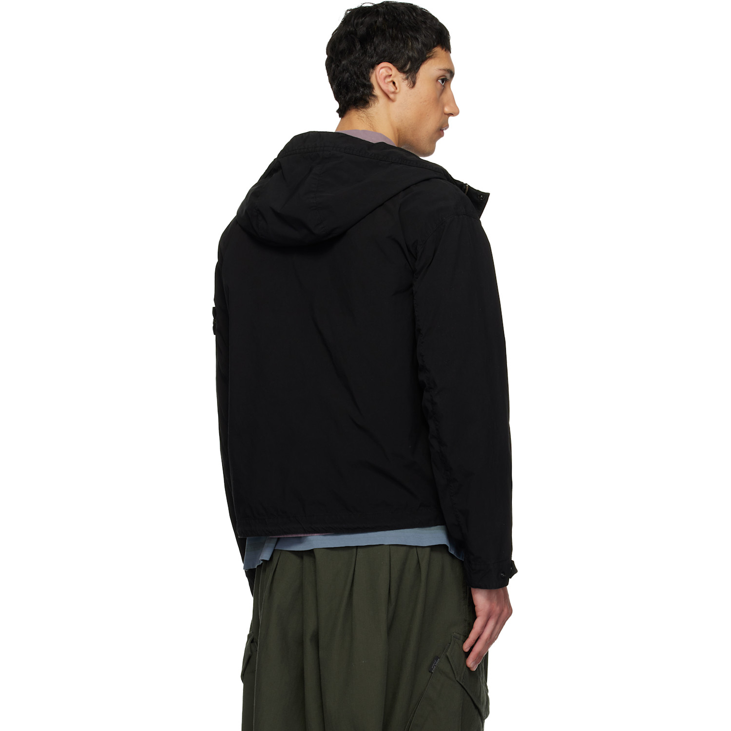  Stone Island Black 4100052 Light Compact Touch Short Jacket 