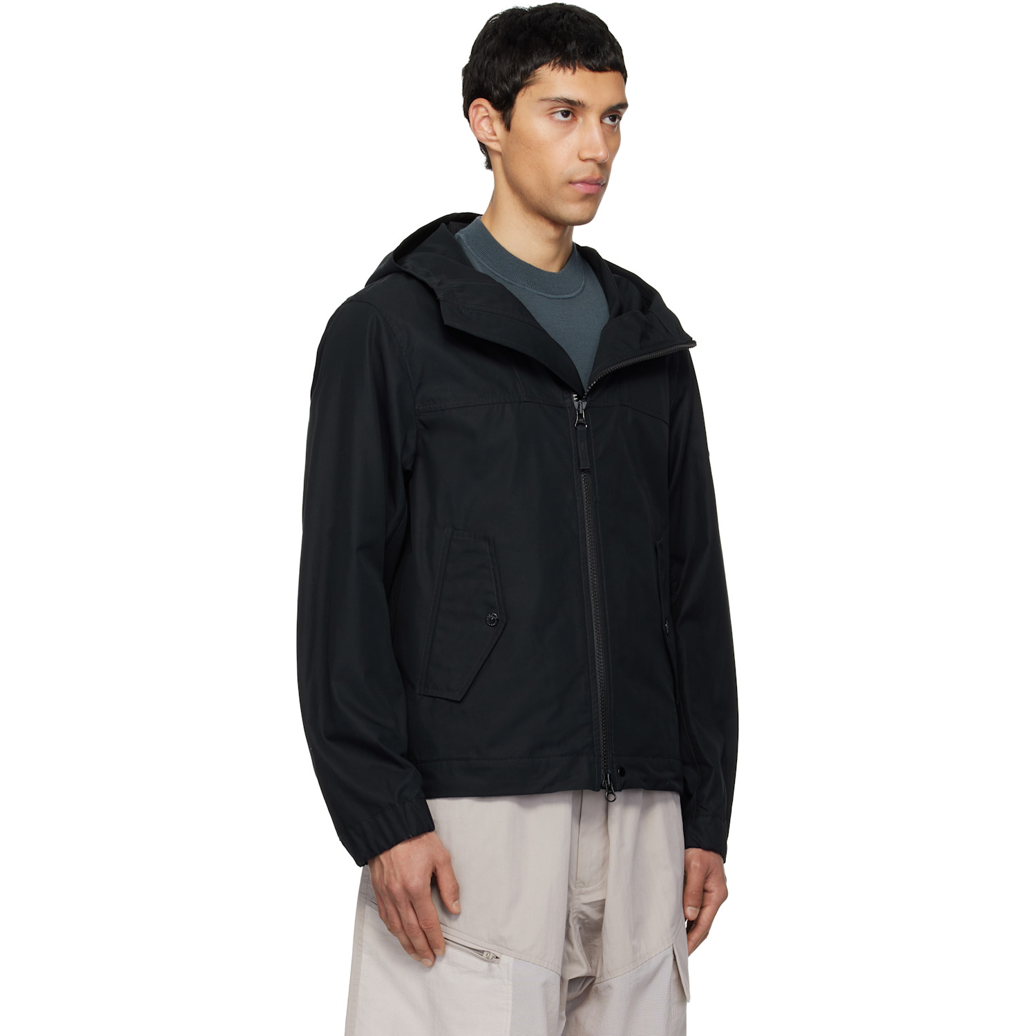  Stone Island Black 4100037 All-weather Cotton Canvas Jacket 