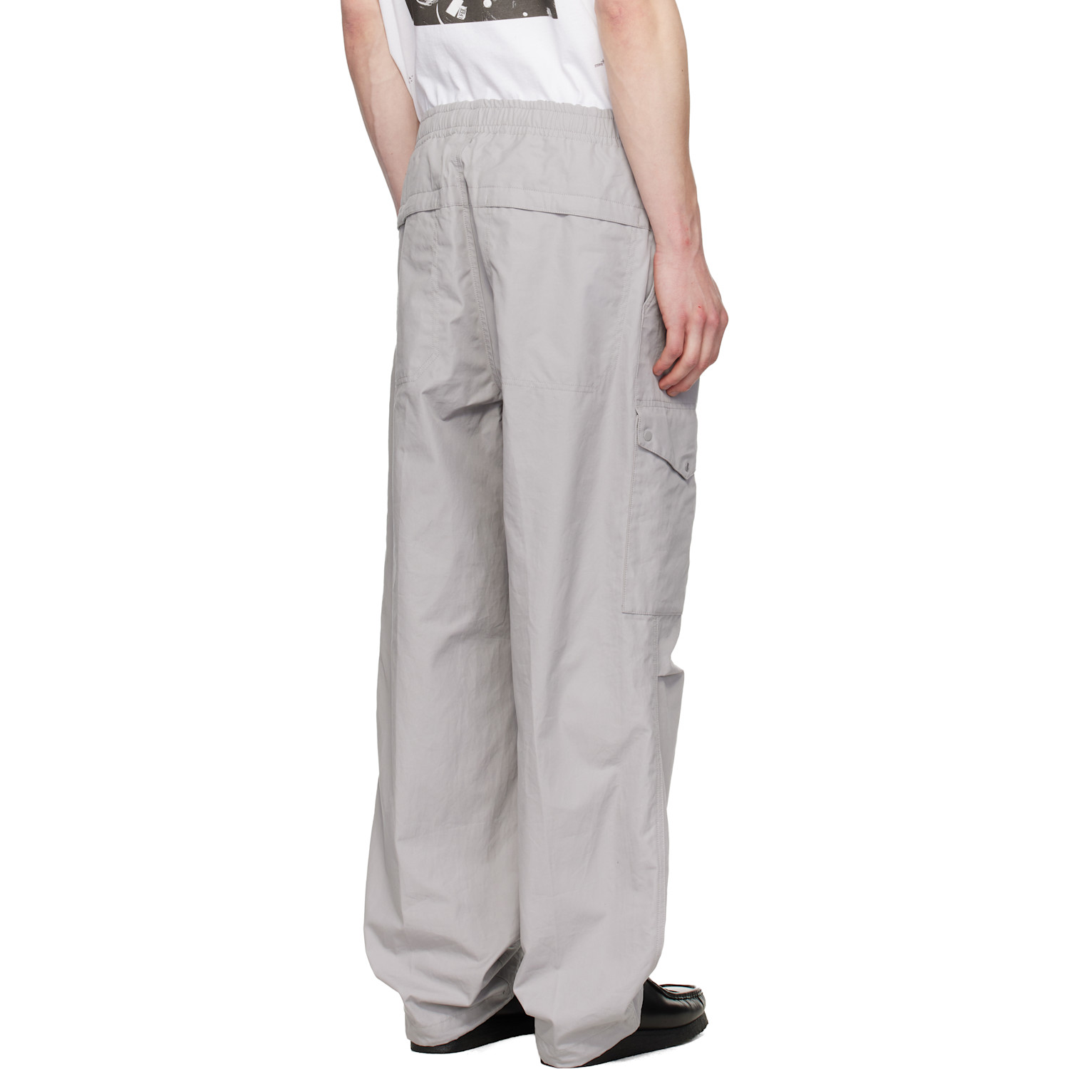 Stone Island Gray 3100017 All-weather Cotton Canvas_s.i. Ghost Cargo Pants 