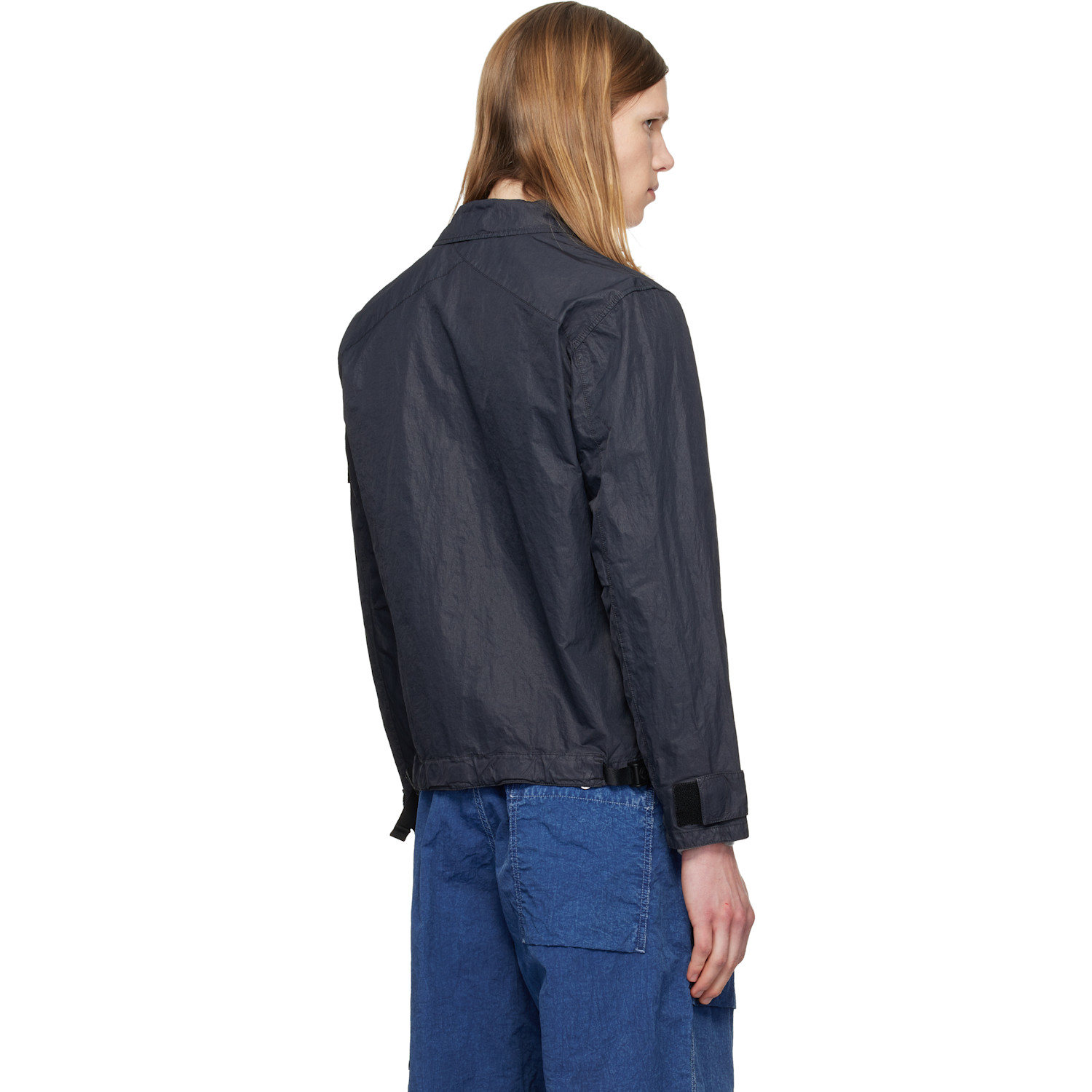  Stone Island Navy 1200020 Nylon Micro Twill Shirt 