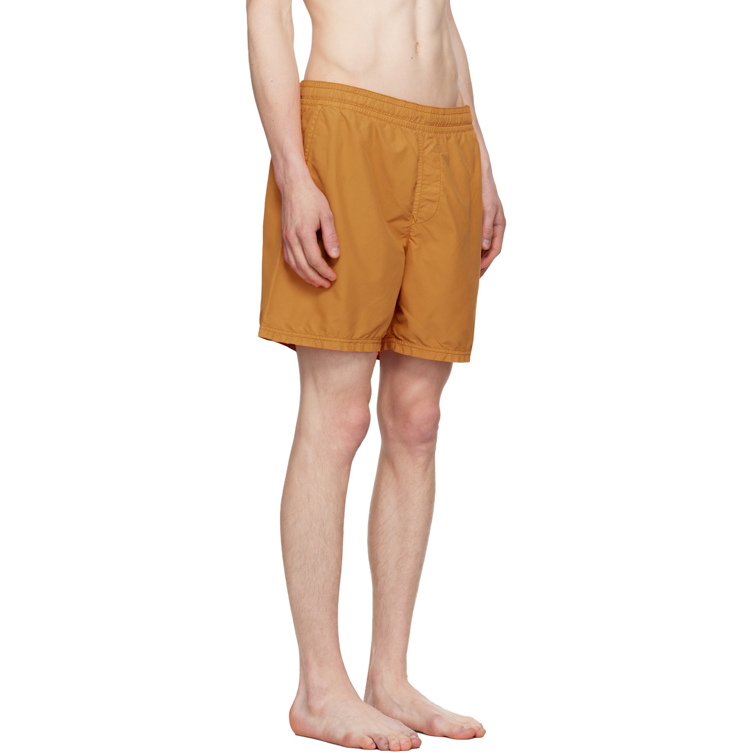  Stone Island Orange B100b09 Brushed Nylon Swim Shorts 
