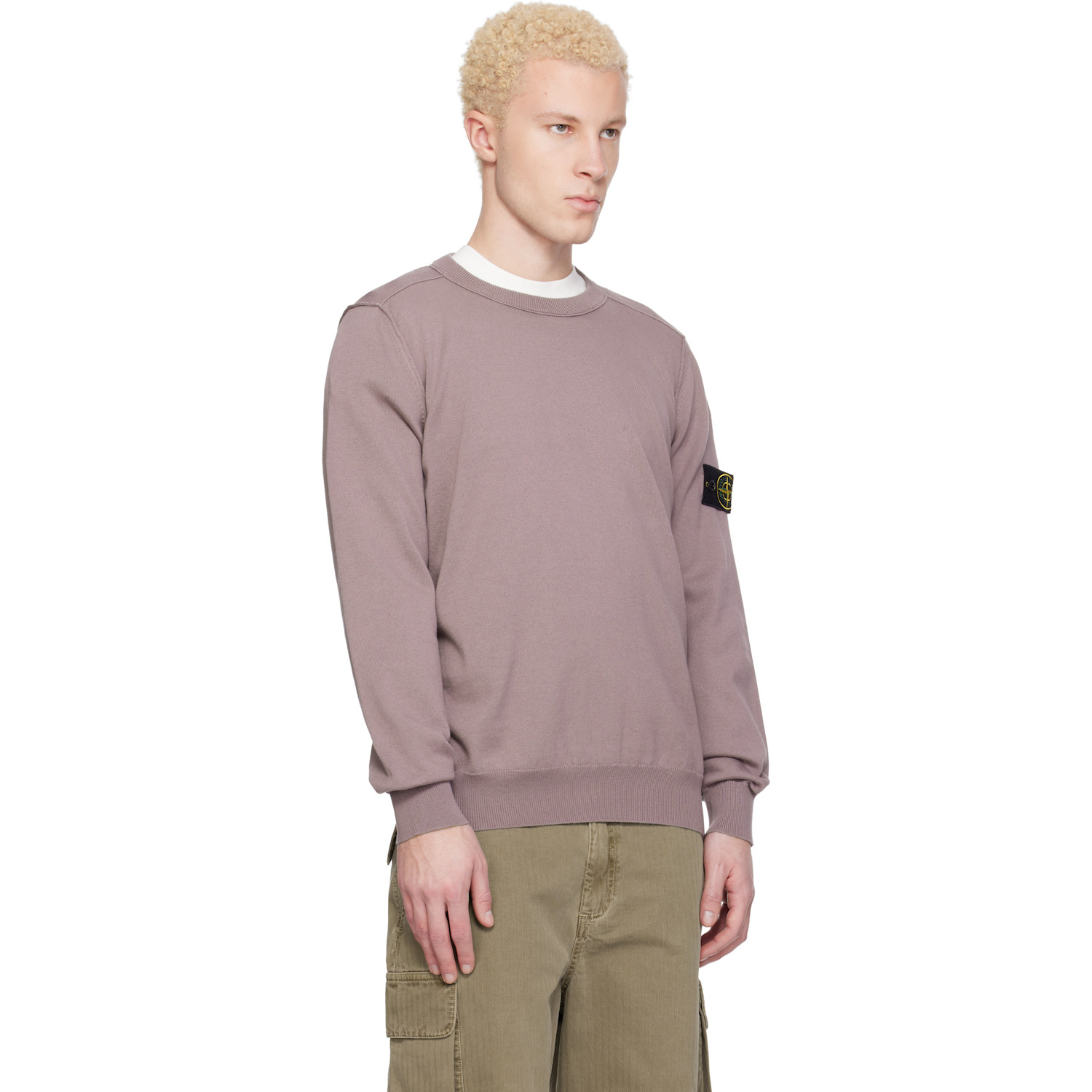  Stone Island Purple 5100053 Soft Organic Cotton Sweater 