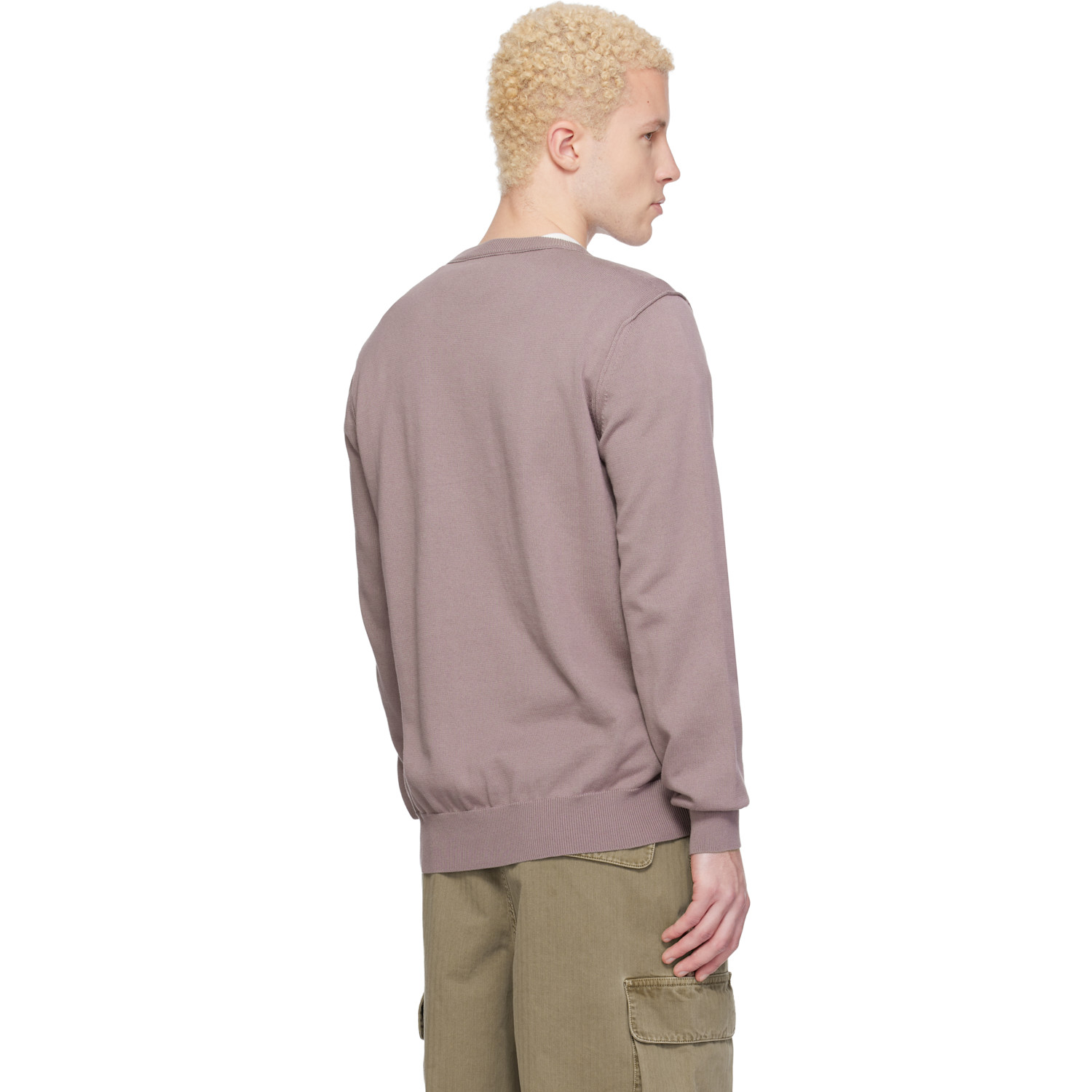  Stone Island Purple 5100053 Soft Organic Cotton Sweater 