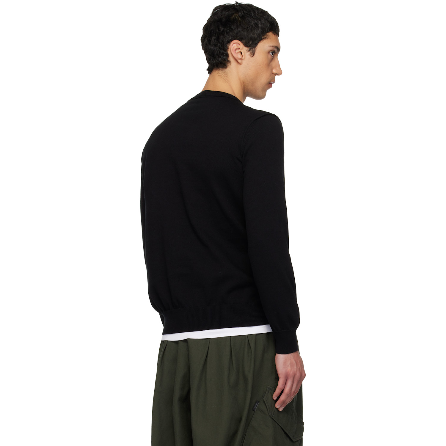  Stone Island Black 5100053 Soft Organic Cotton Sweater 