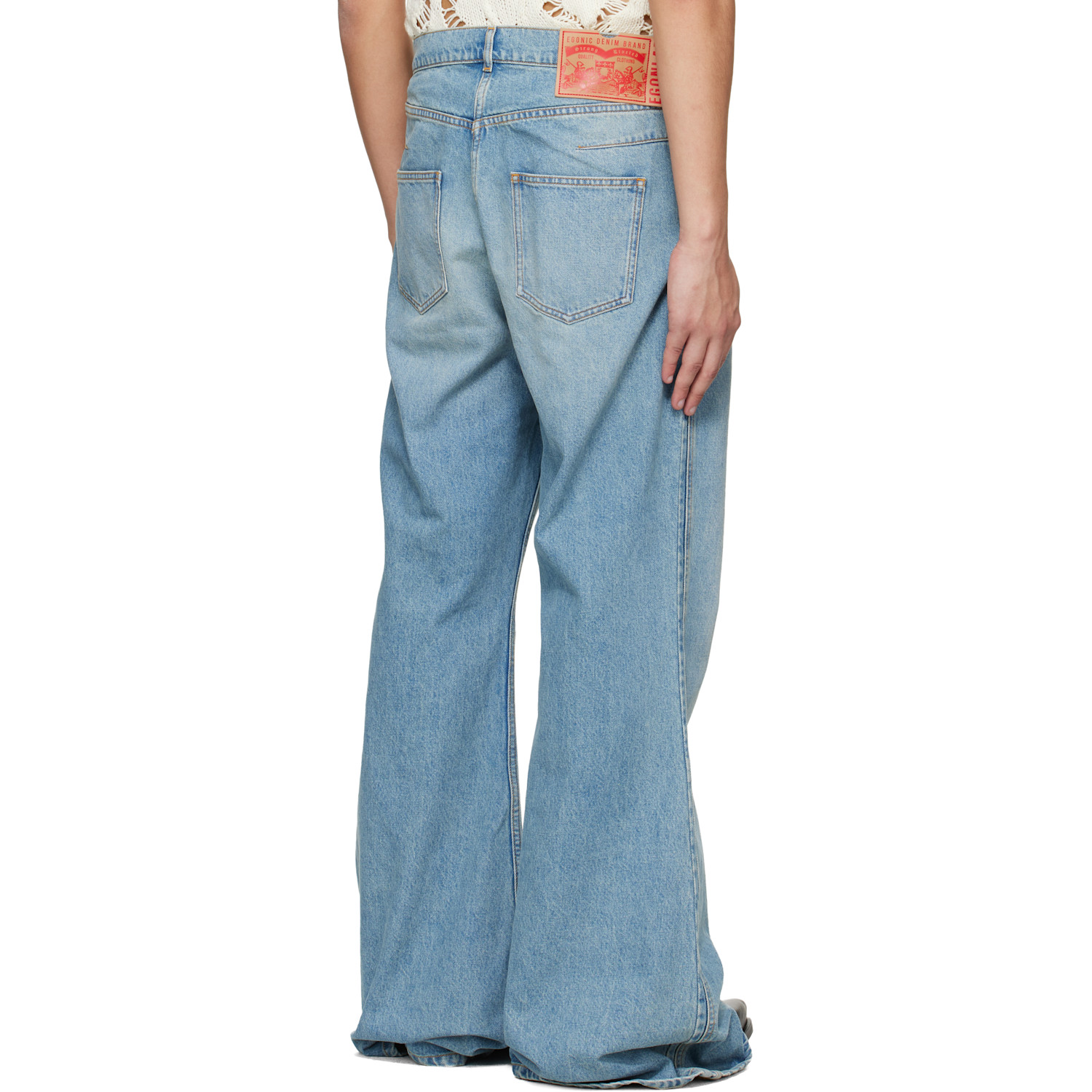  Egonlab Blue Refined Wide Jeans 