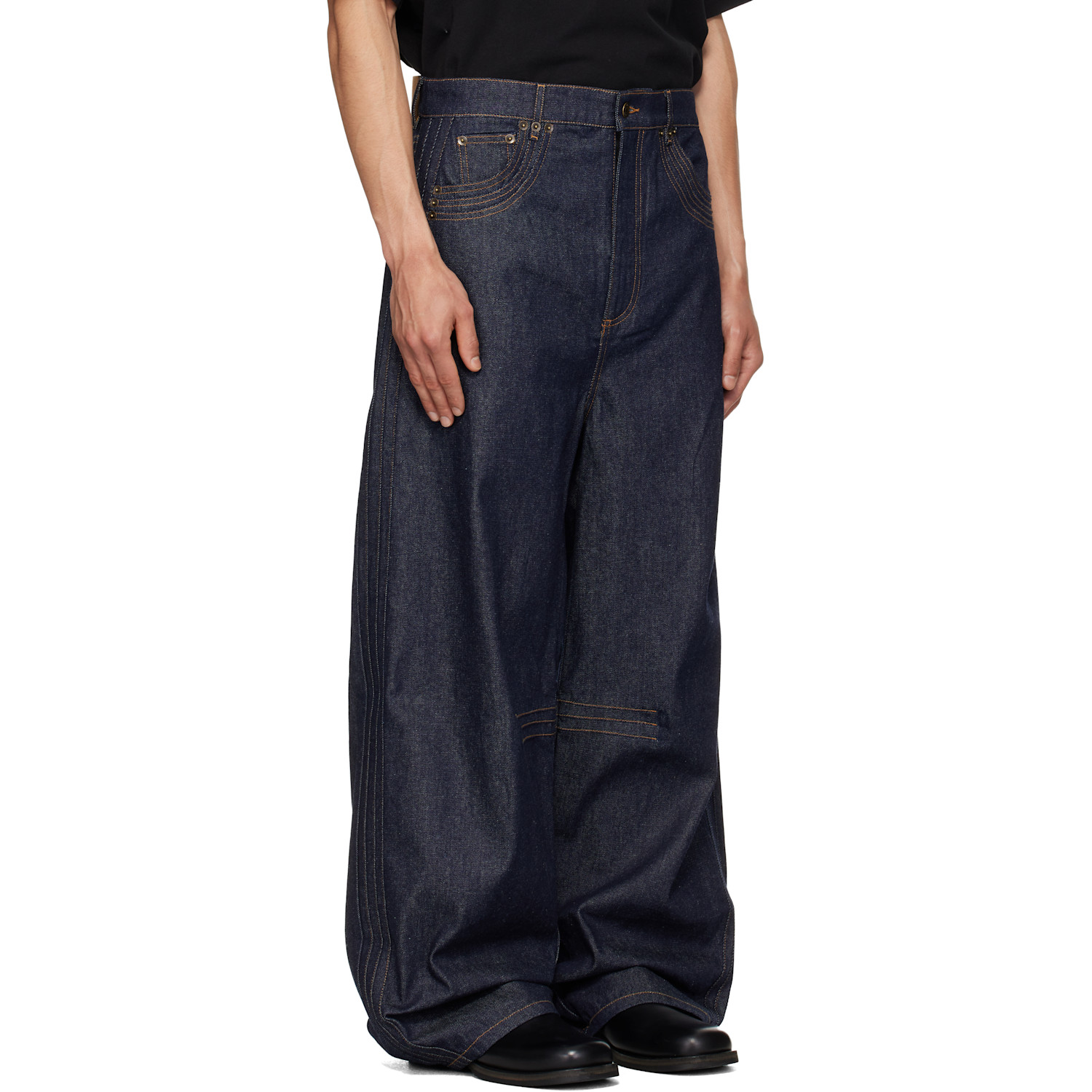  Egonlab Blue Overscaled Jeans 