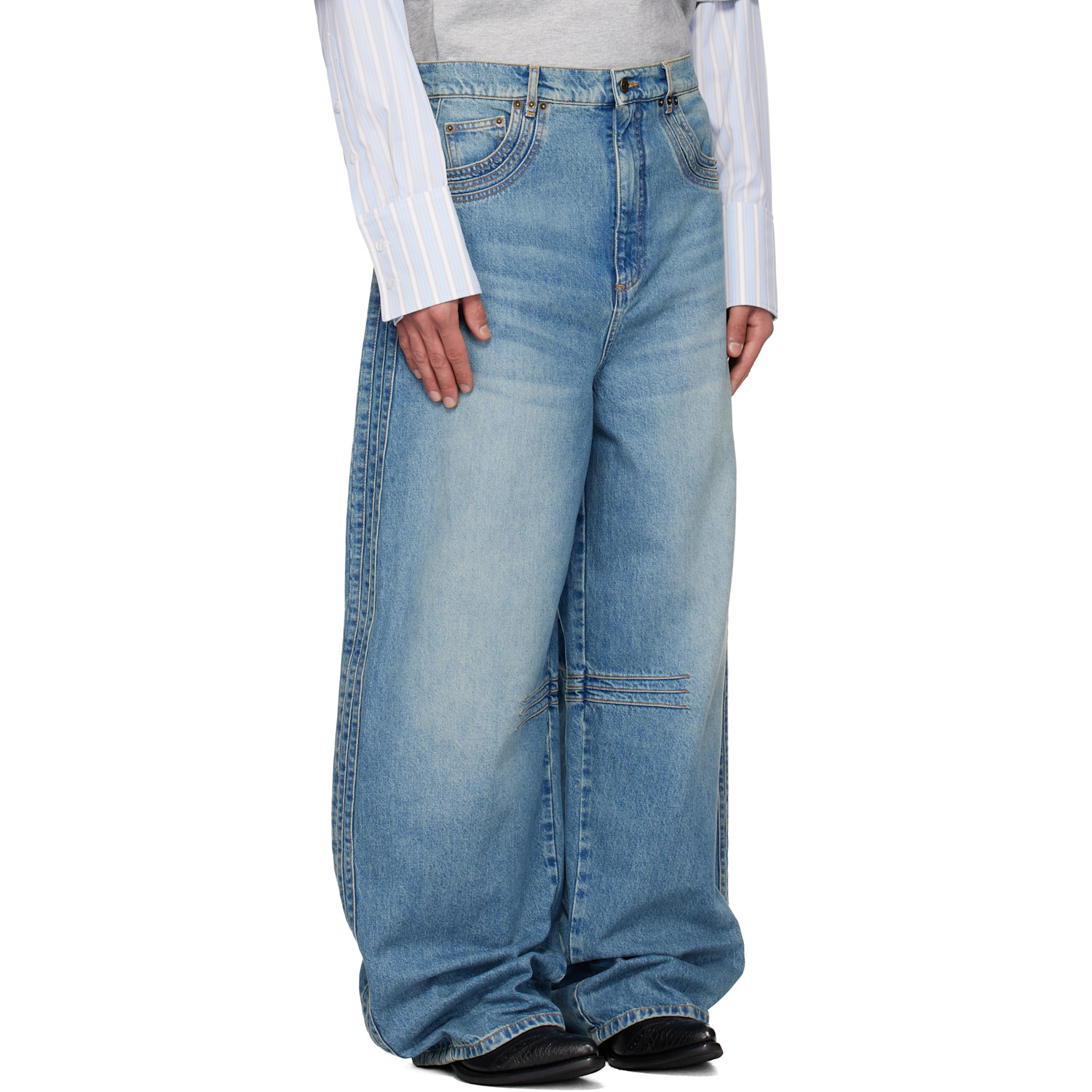  Egonlab Blue Overscaled Jeans 