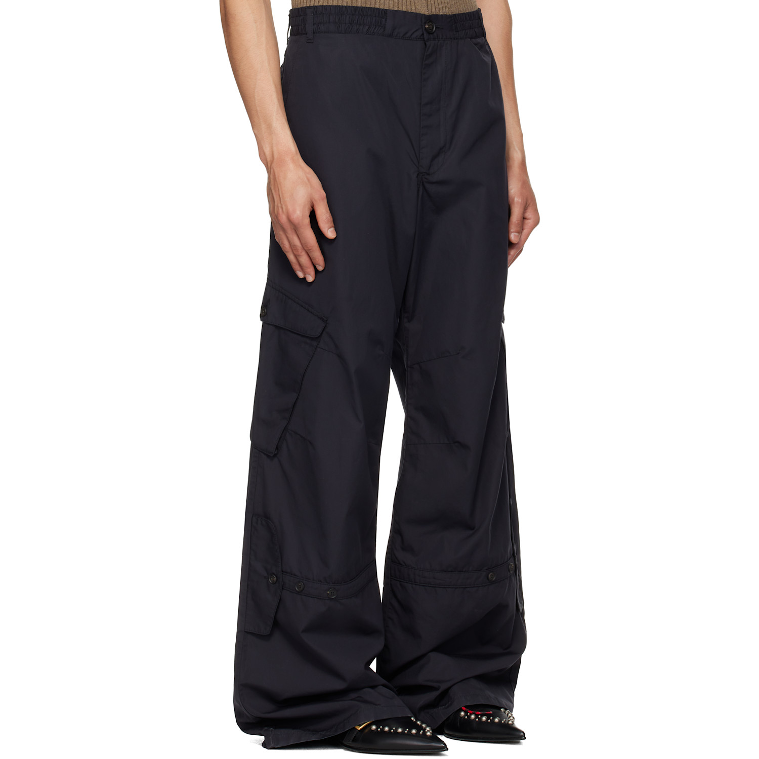  Egonlab Black Utility Pocket Light Cargo Pants 
