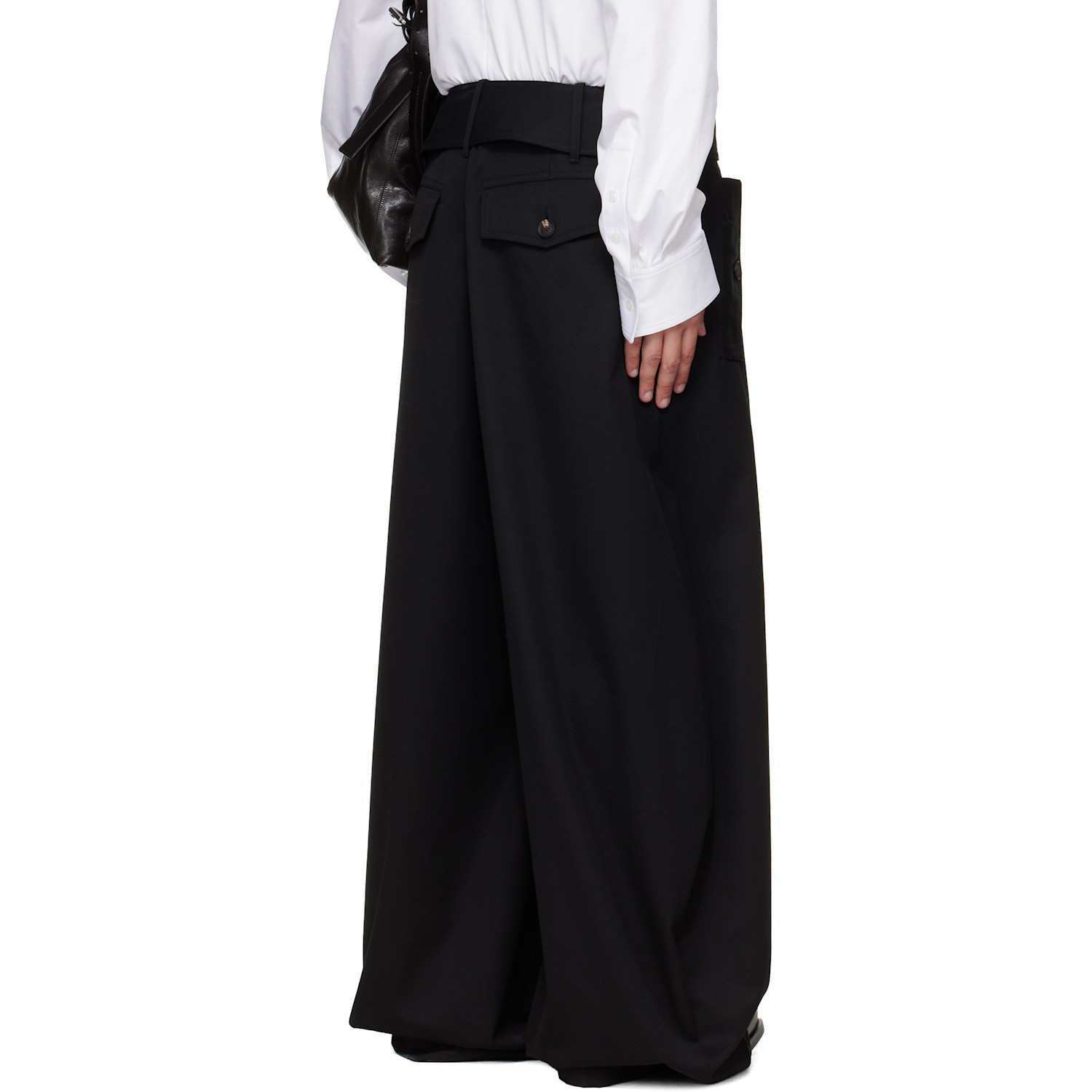  Egonlab Black Belted Trench Trousers 