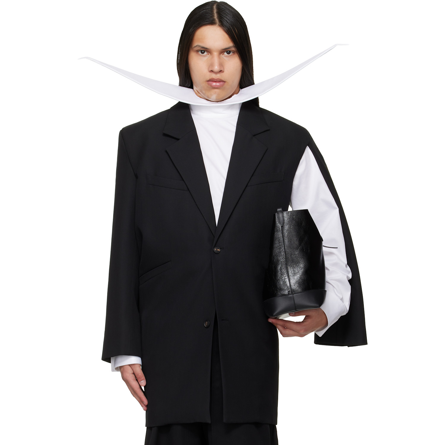 EGONlab Black Curved Vent Blazer