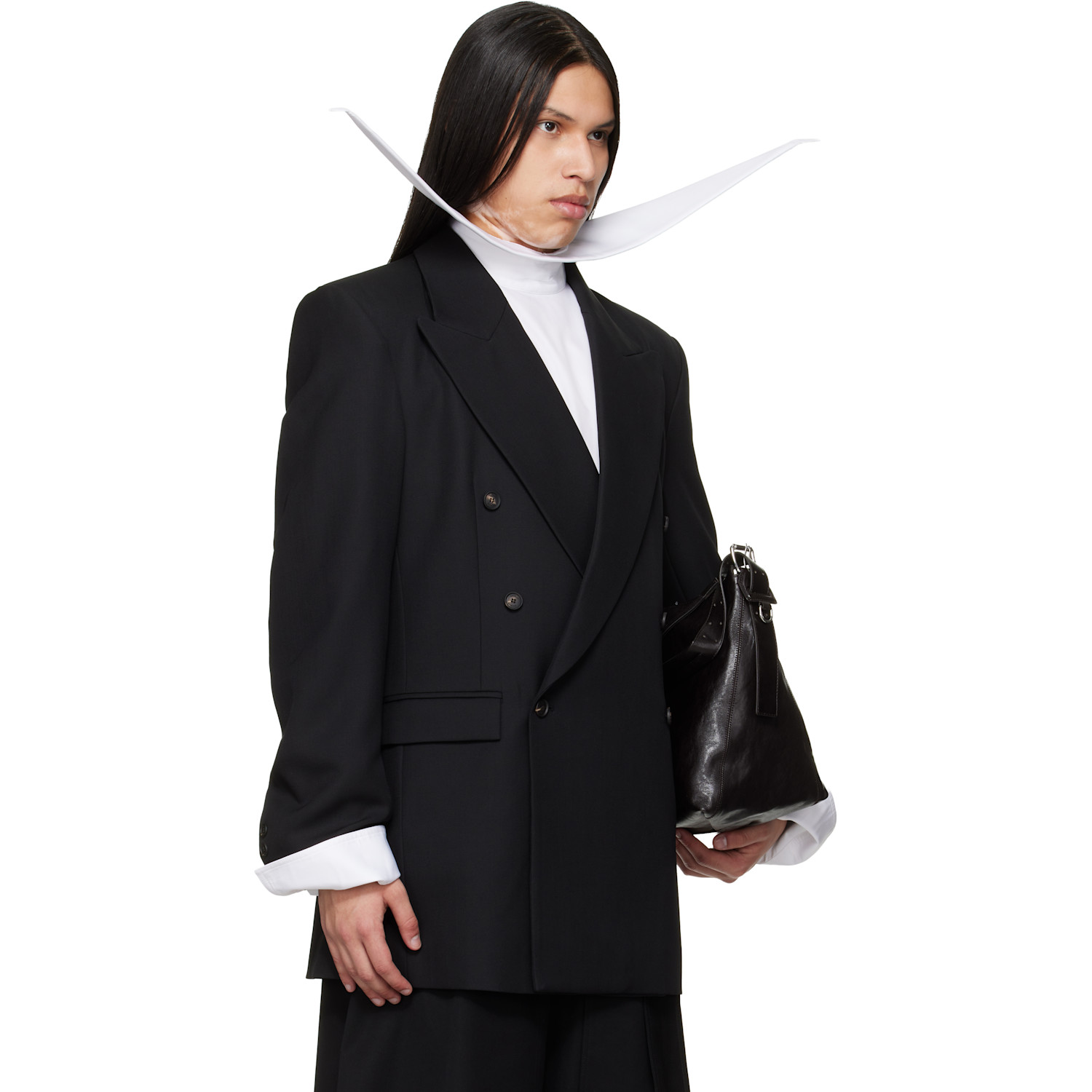  Egonlab Black Oversized Tailored Blazer 