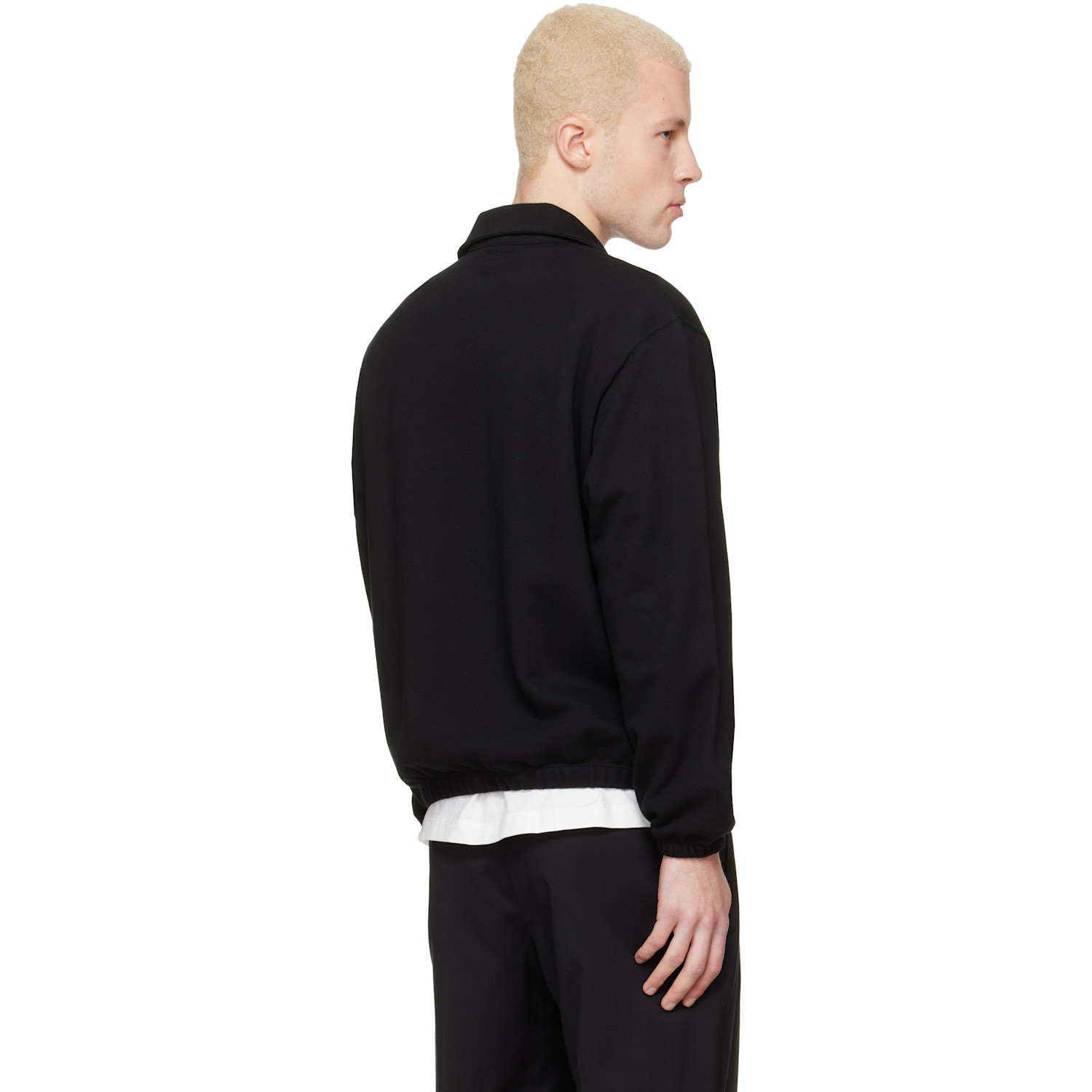  Lady White Co. Black Topper Quater Zip Sweater 