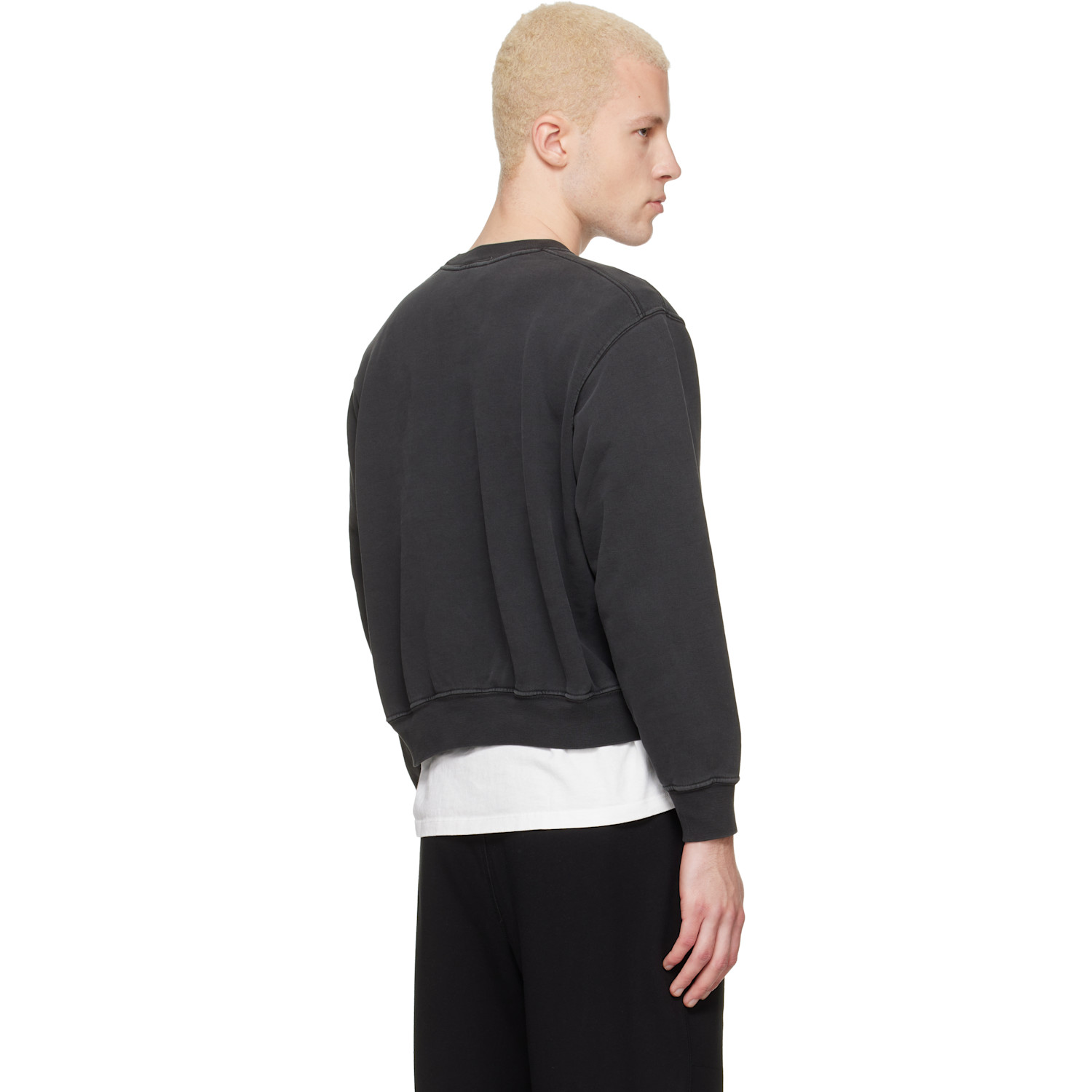  Lady White Co. Black Mini Crewneck Sweatshirt 