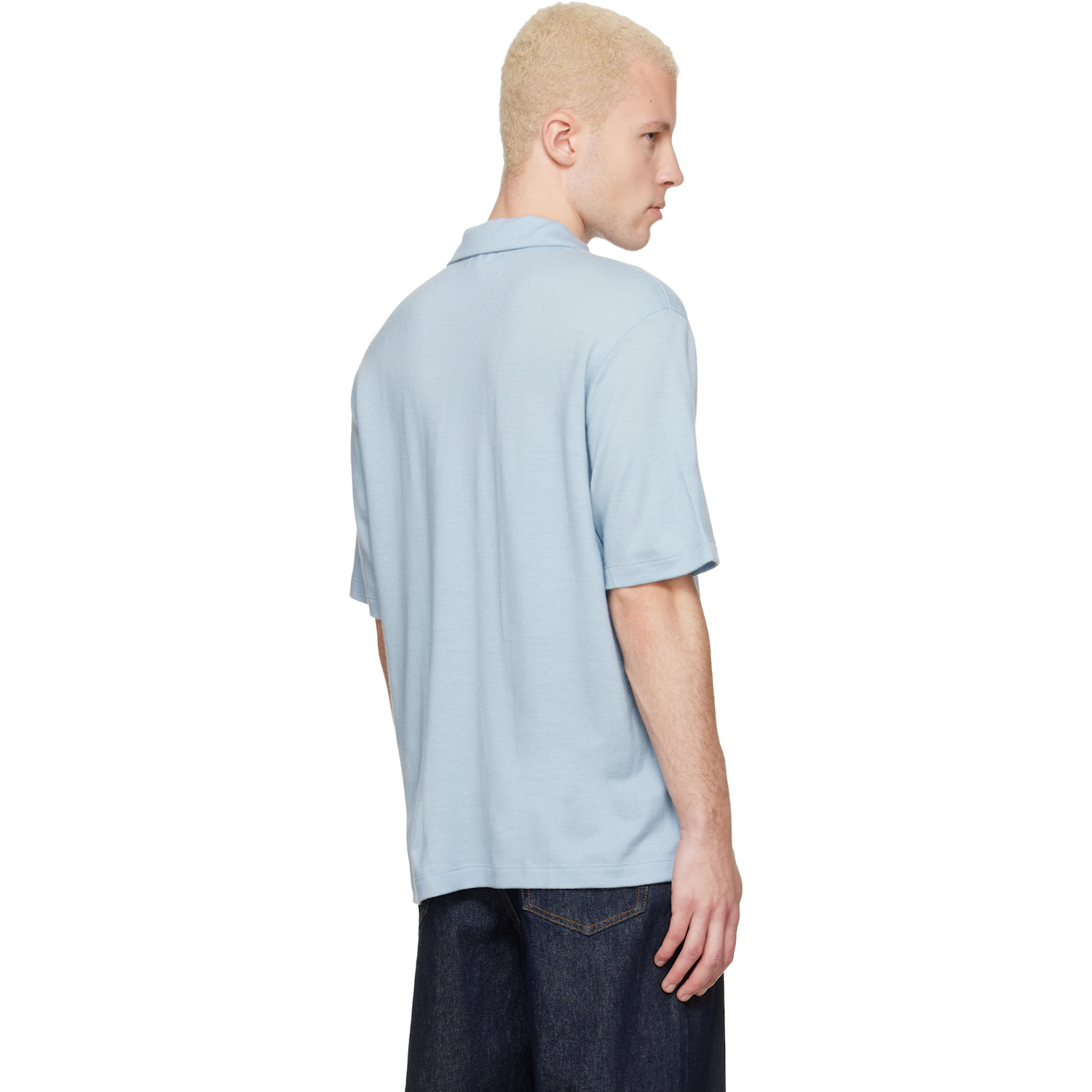  Lady White Co. Blue Summer Wool Polo 