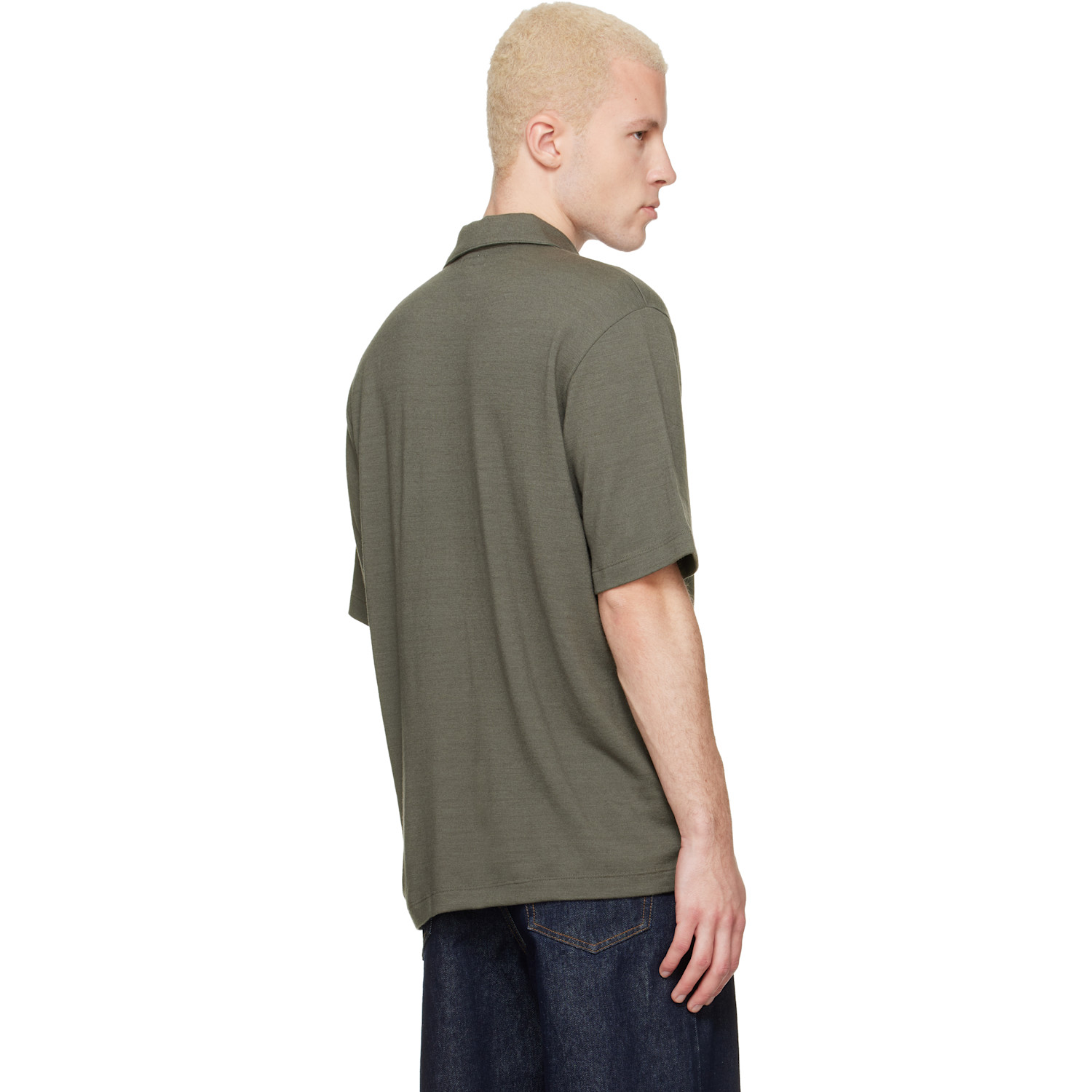  Lady White Co. Taupe Summer Wool Polo 