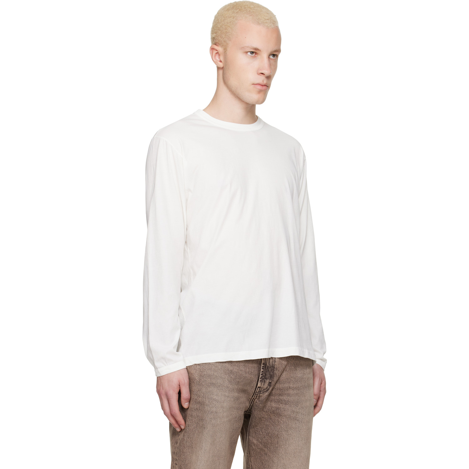  Lady White Co. White Binded Dry Lite L/s T-shirt 