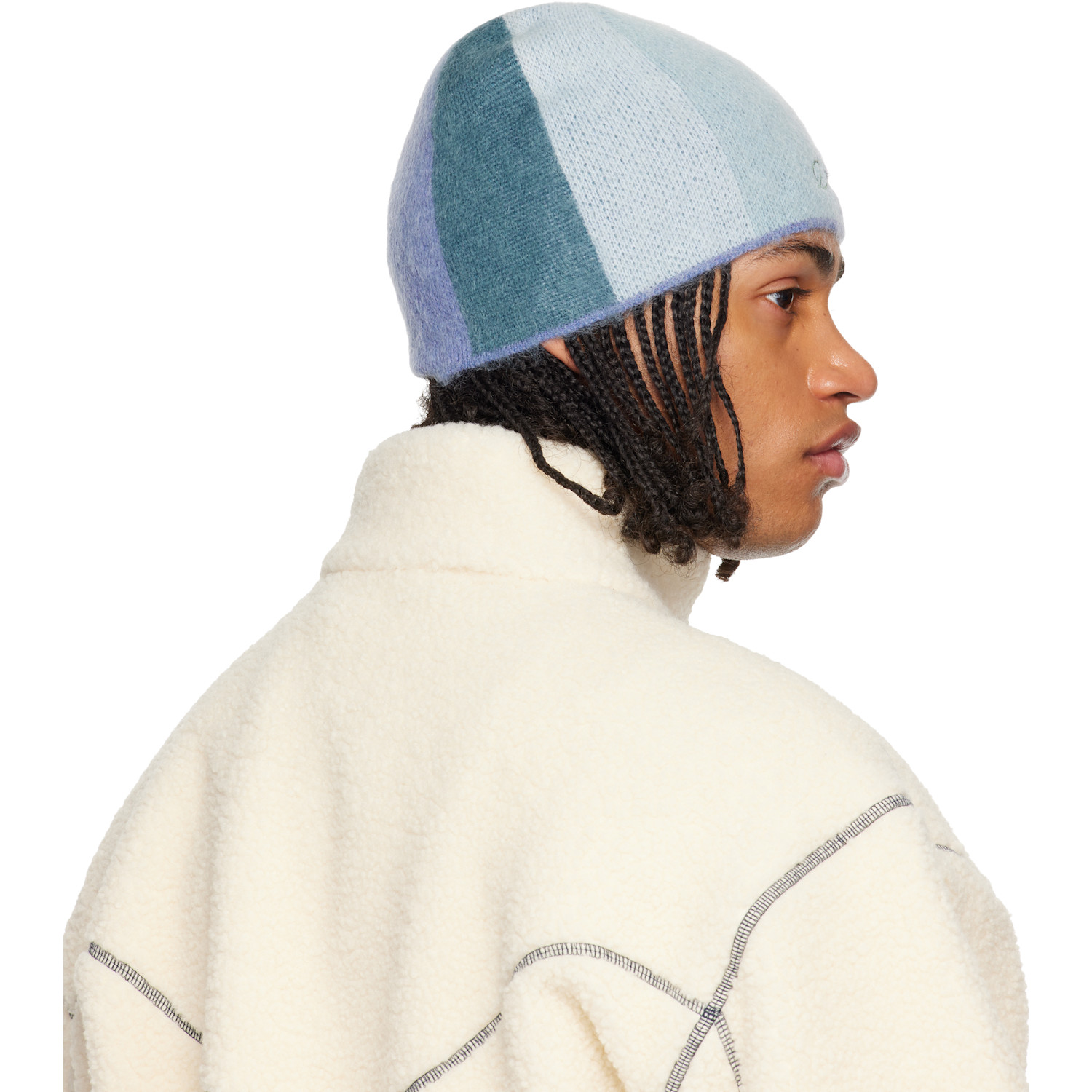  Dime Blue Mohair Skully Beanie 
