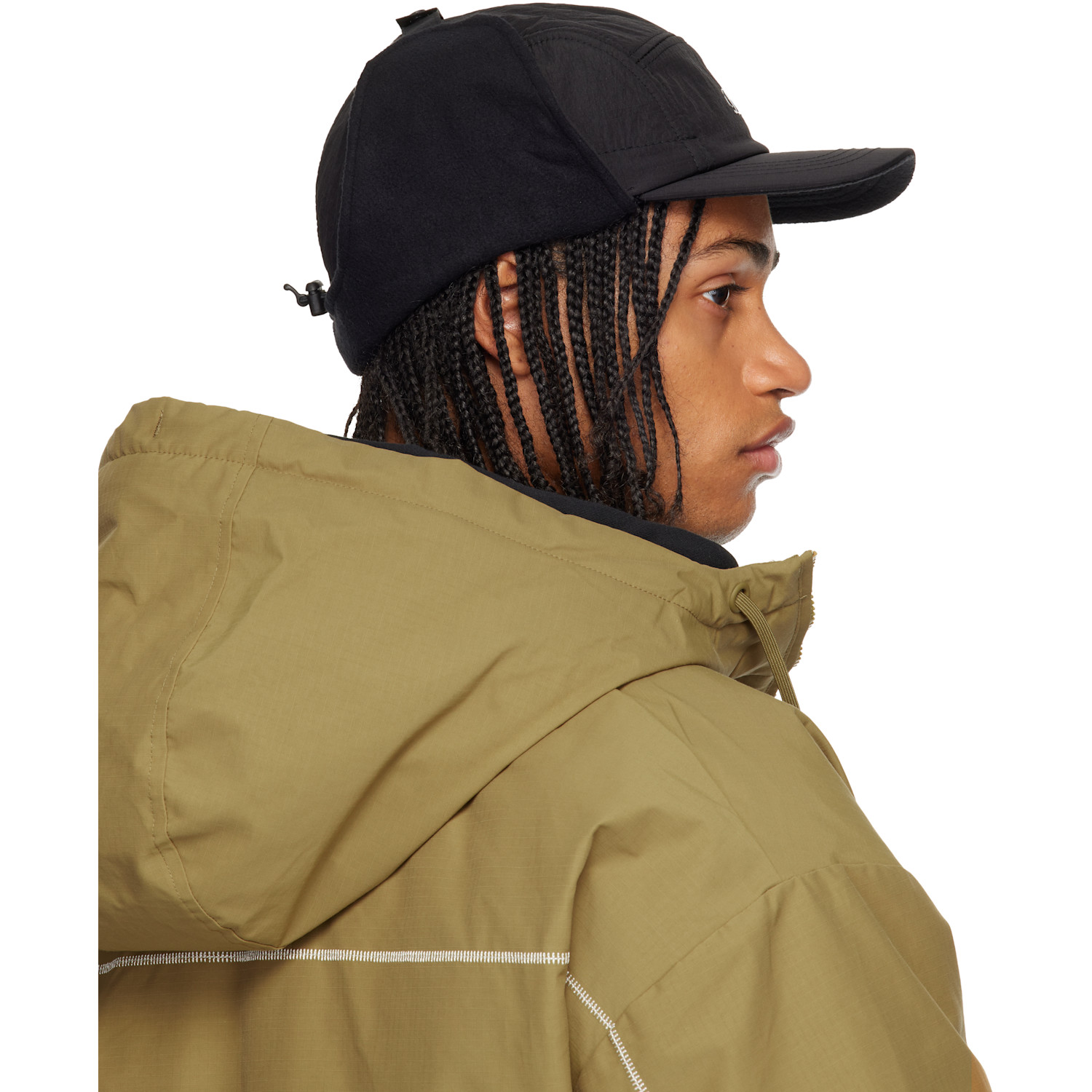  Dime Black Cursive Earflap Cap 