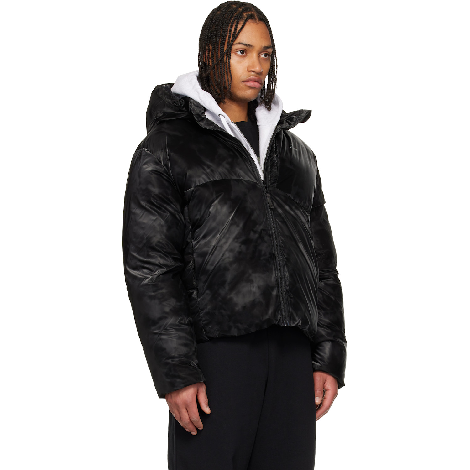  Dime Black Wavy Puffer Jacket 