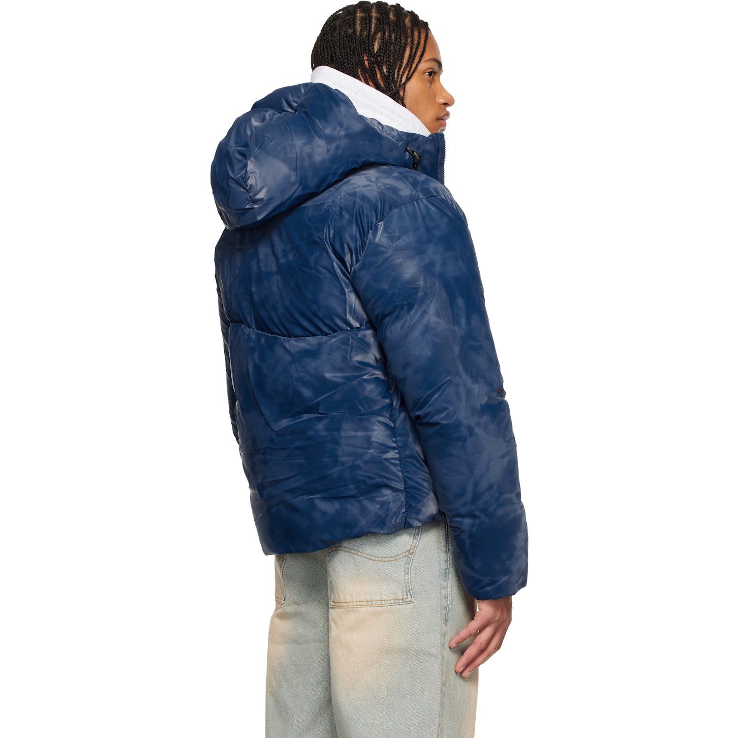  Dime Blue Wavy Puffer Jacket 