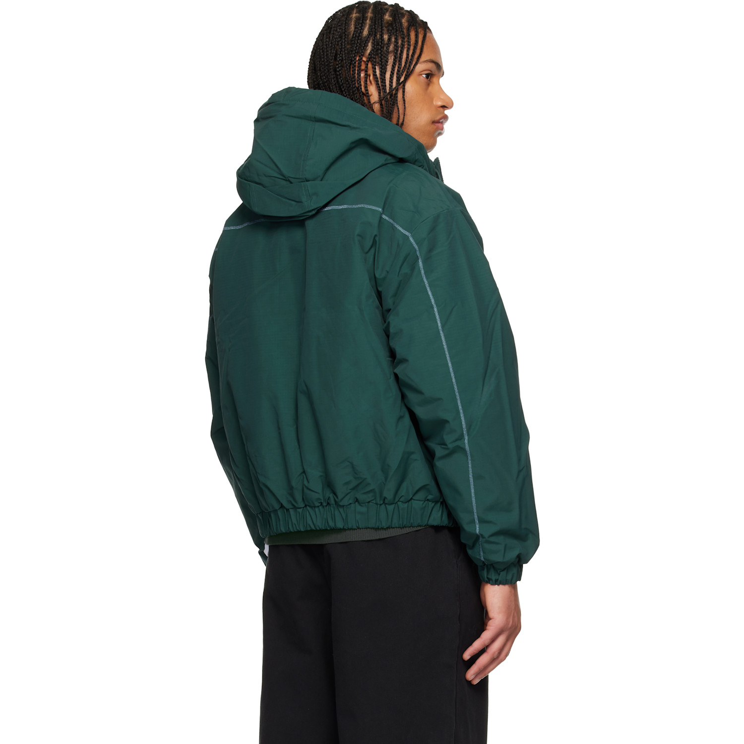  Dime Green Quilted Ripstop Puffer Jacket 