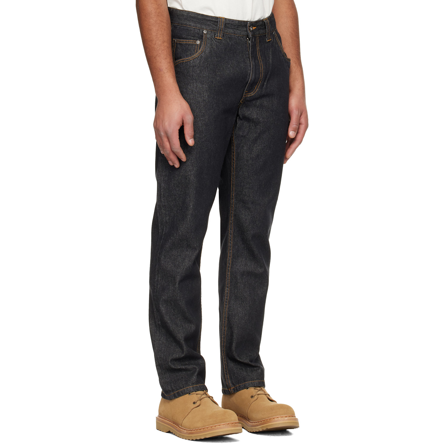  Dime Black Straight Jeans 
