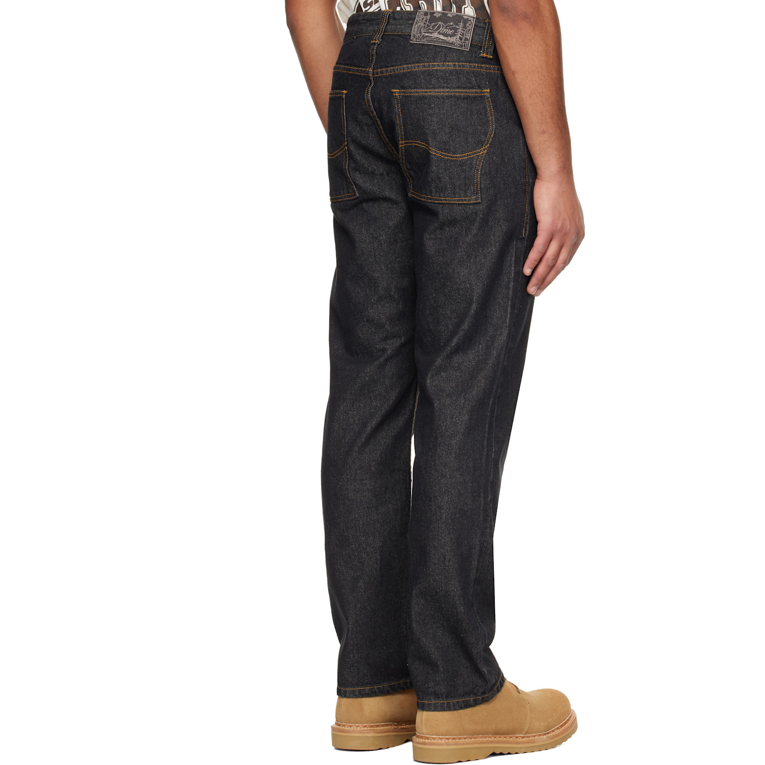  Dime Black Straight Jeans 