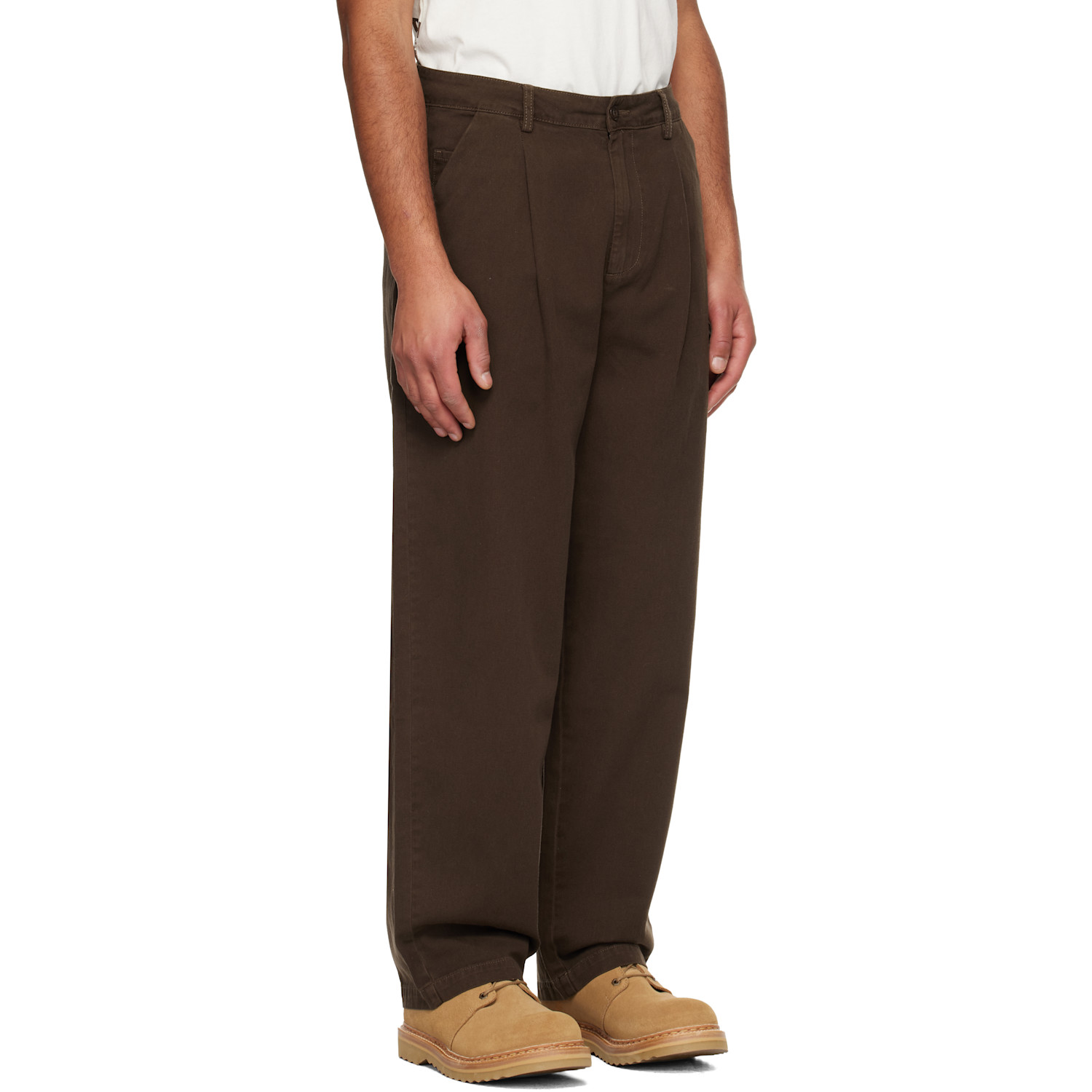  Dime Brown Baggy Chino Trousers 