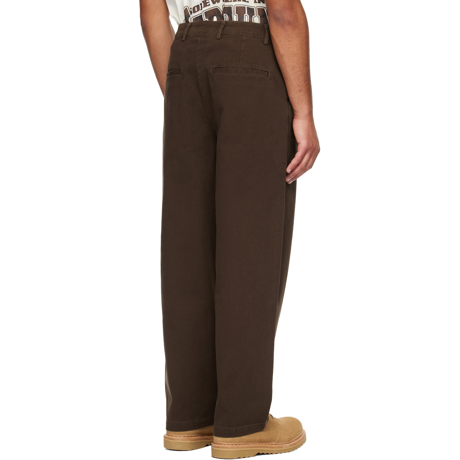  Dime Brown Baggy Chino Trousers 