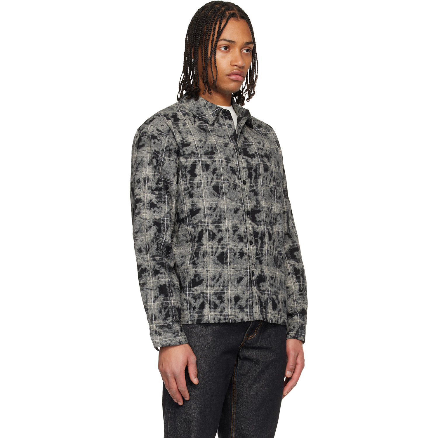  Dime Black Plaid Flannel Shirt 