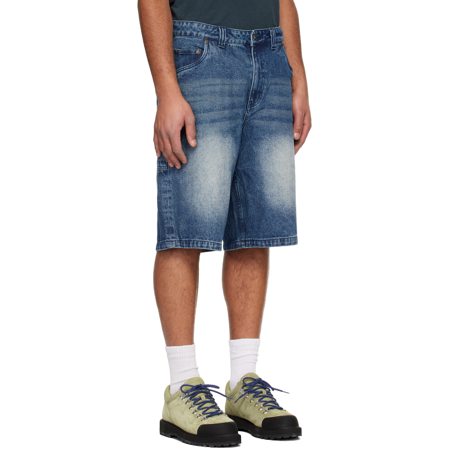  Dime Blue Classic Denim Shorts 