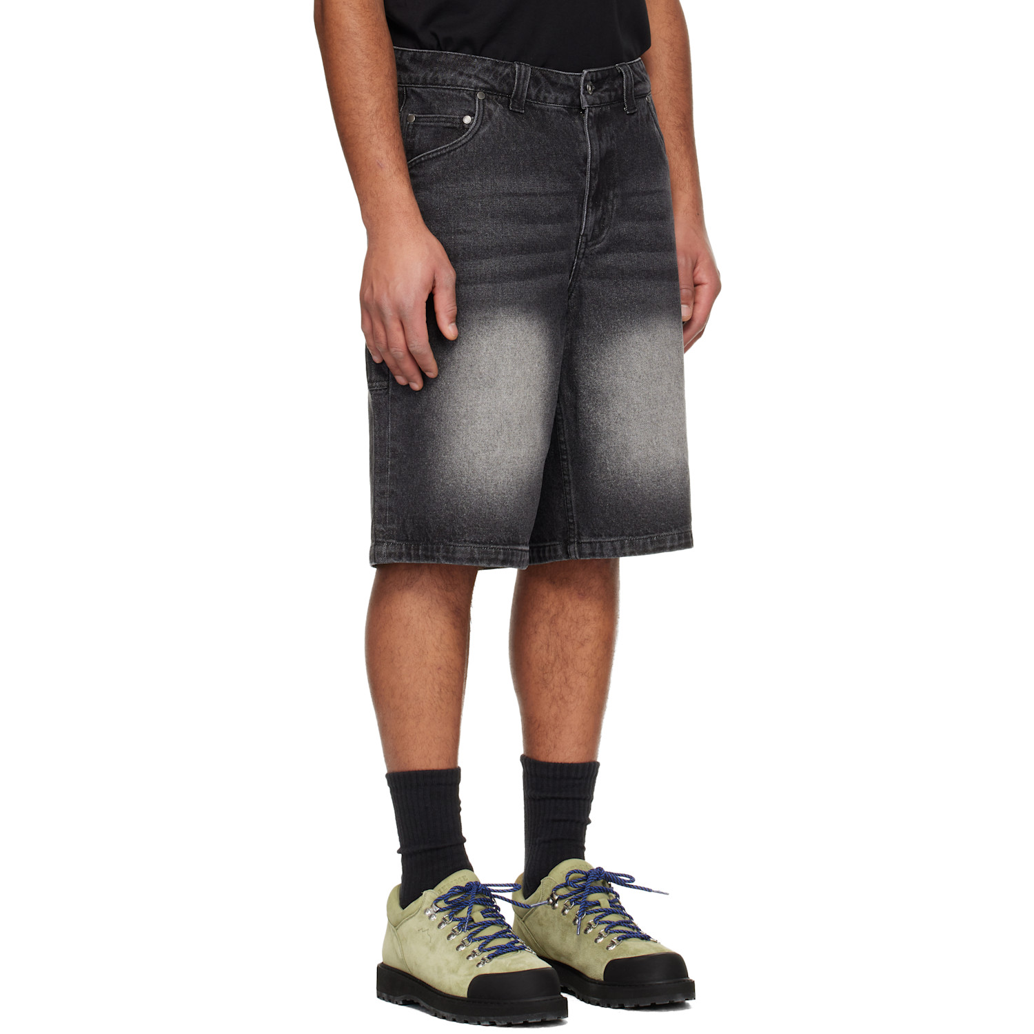  Dime Black Classic Denim Shorts 