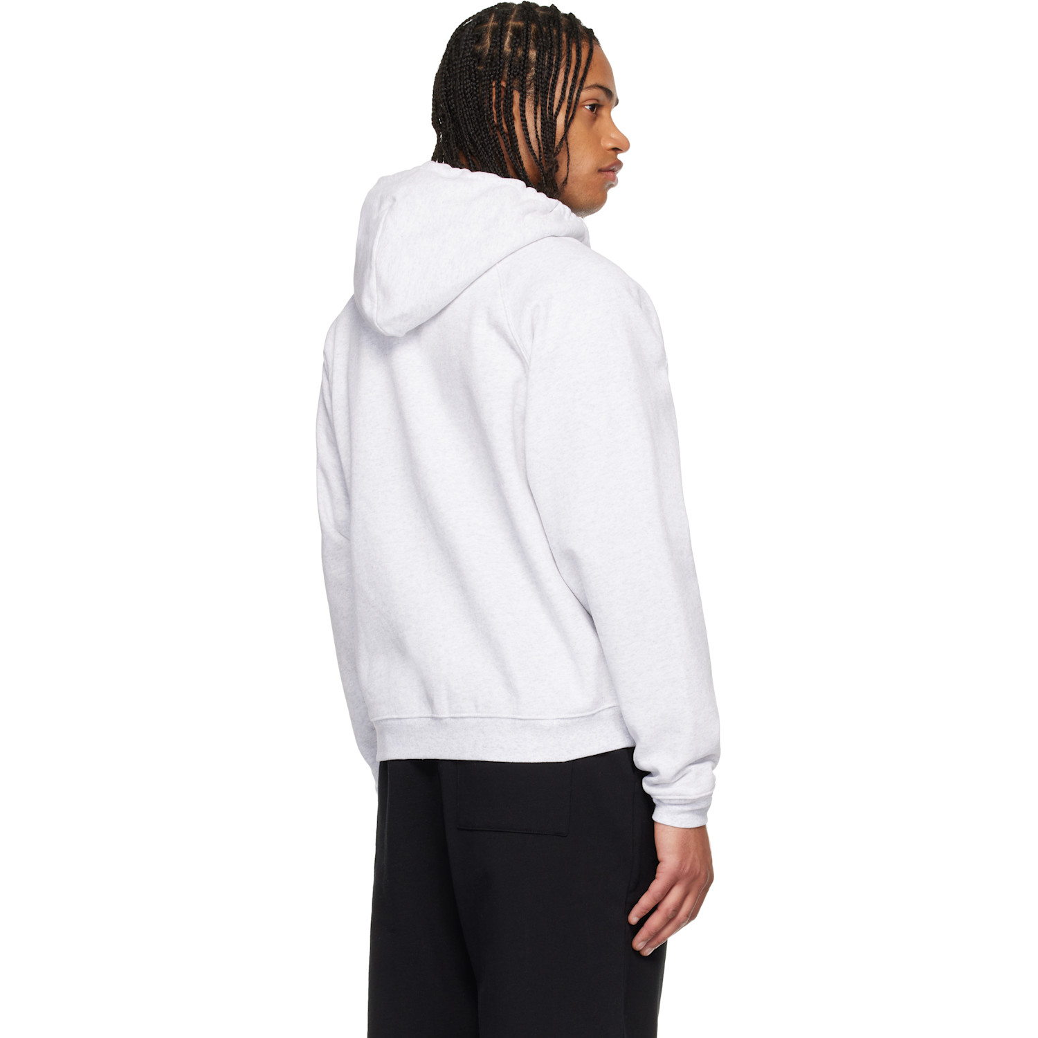  Dime Gray Cursive Small Logo Zip Hoodie 