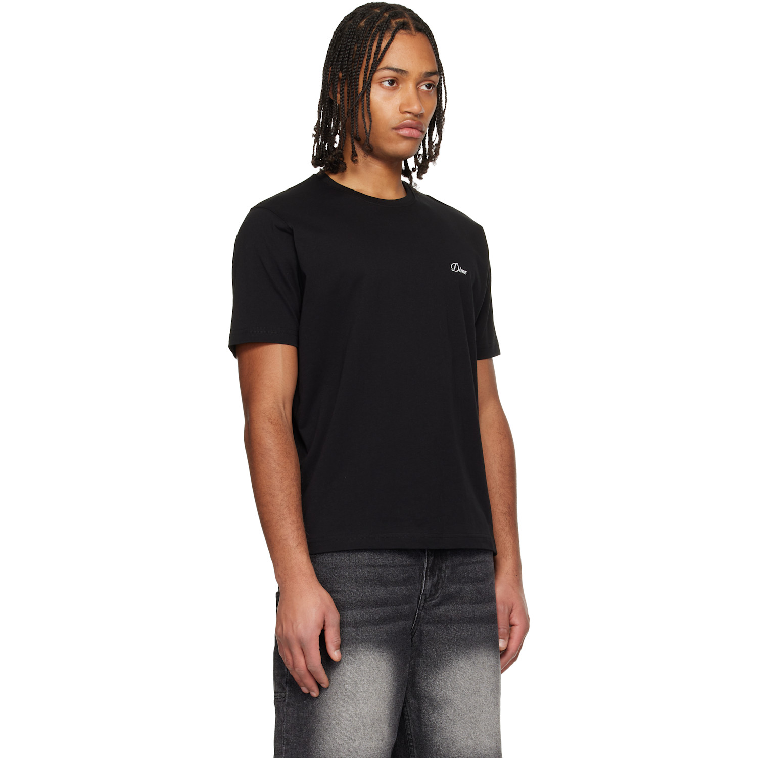  Dime Black Cursive Small Logo T-shirt 