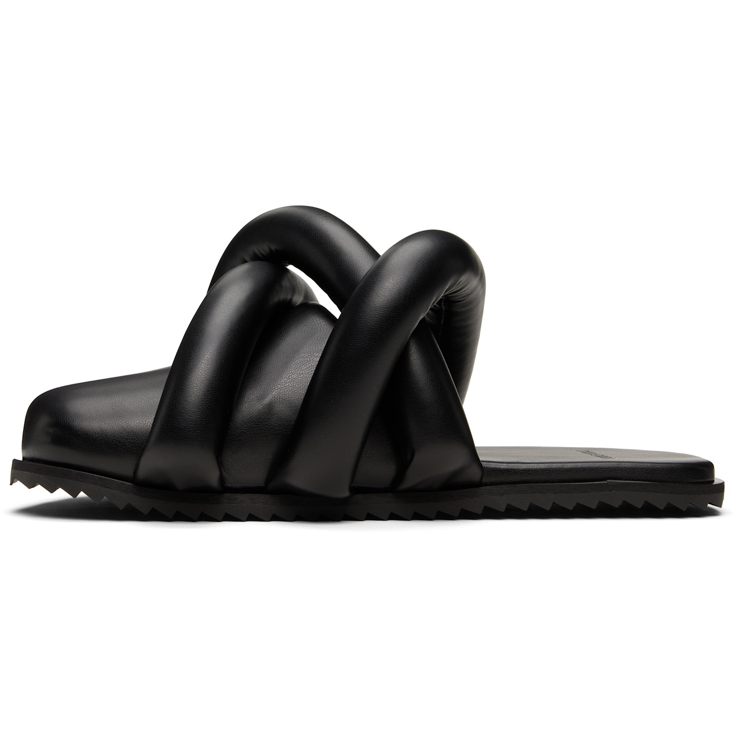  Yume Yume Black Closed Toe Tyre Slide Loafers 
