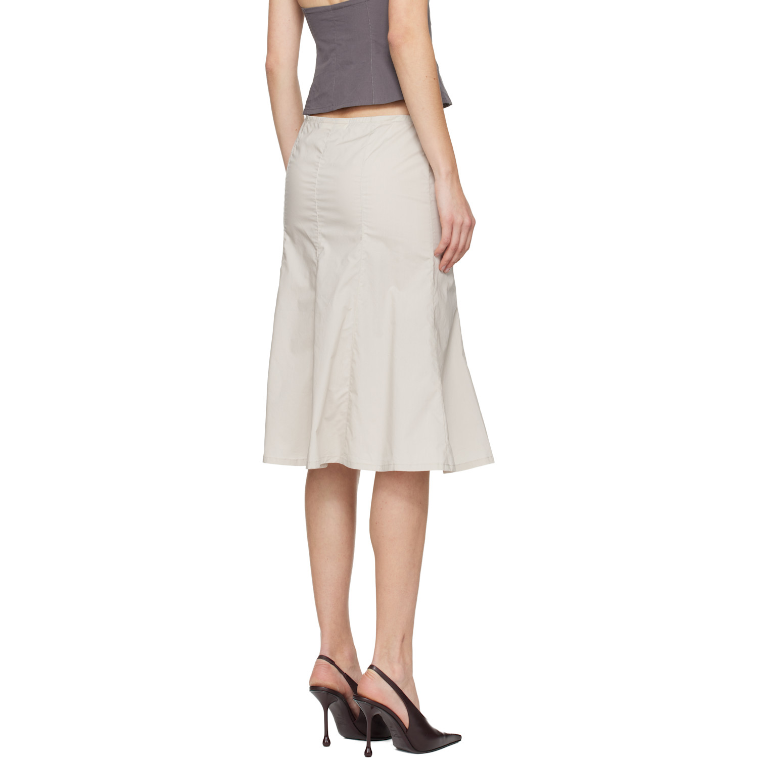  Belle Anna Taupe Kaya Midi Skirt 