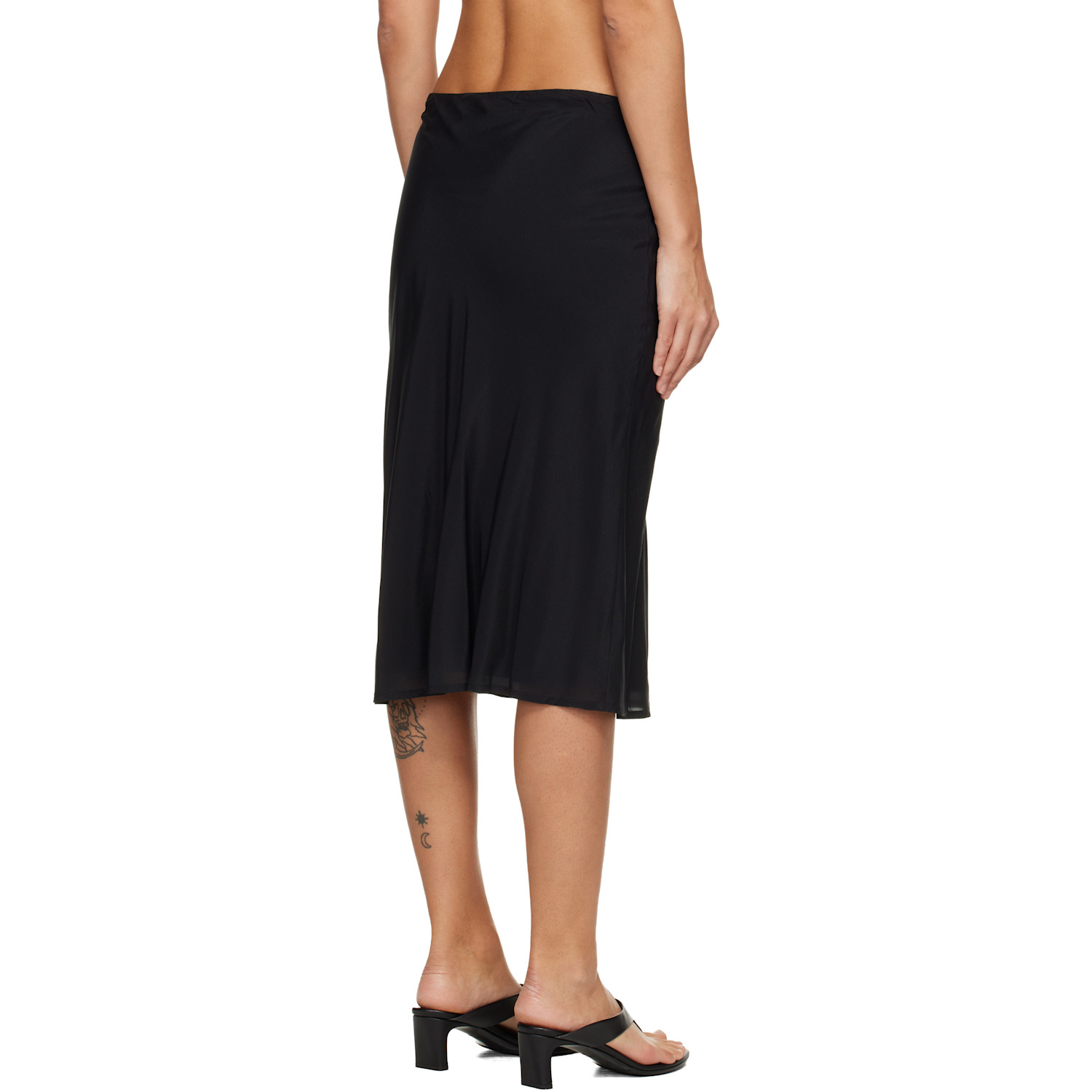  Belle Anna Black Lea Midi Skirt 